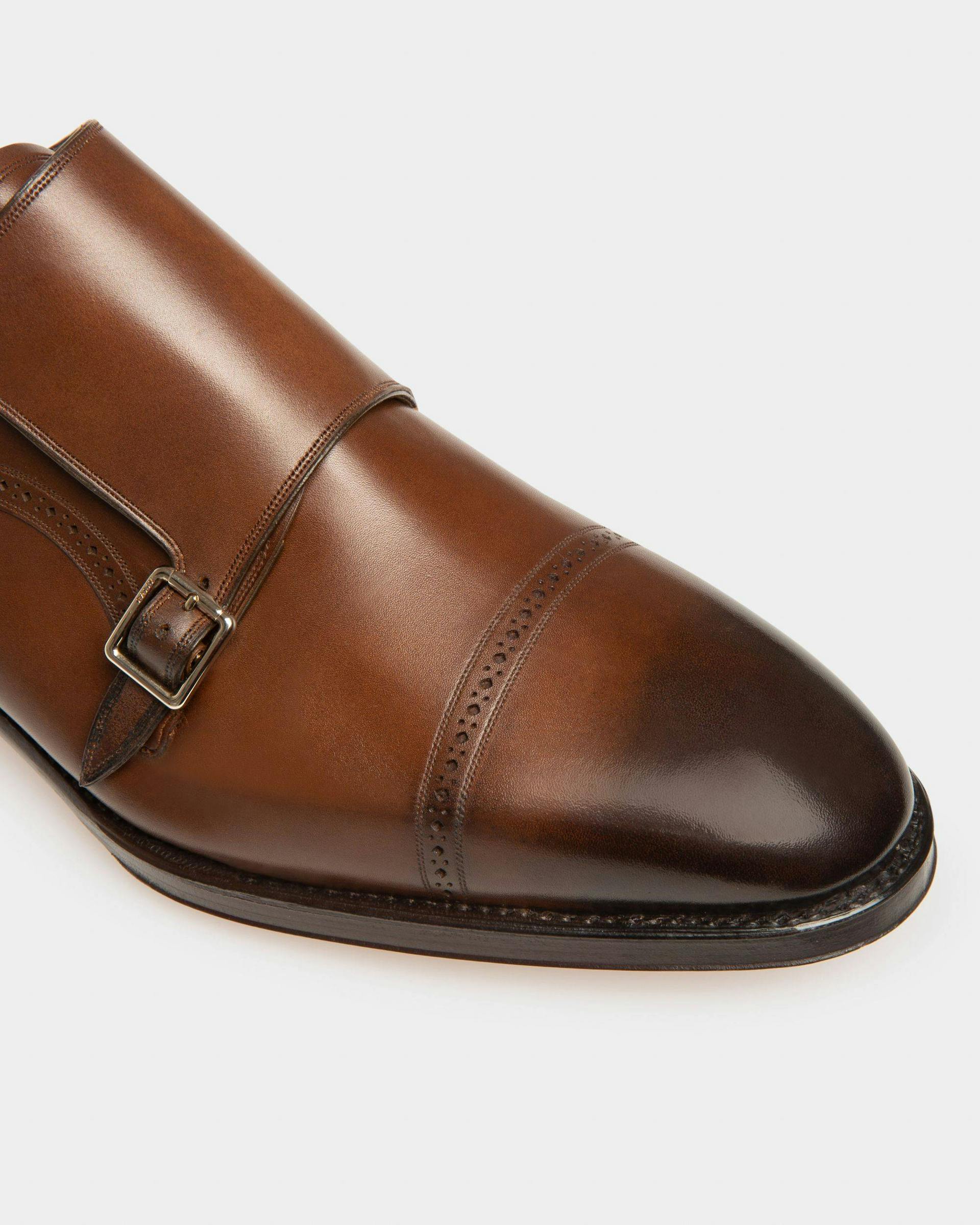 Chaussures Monkstrap Pour Homme En Cuir Marron Moyen - Homme - Bally - 05