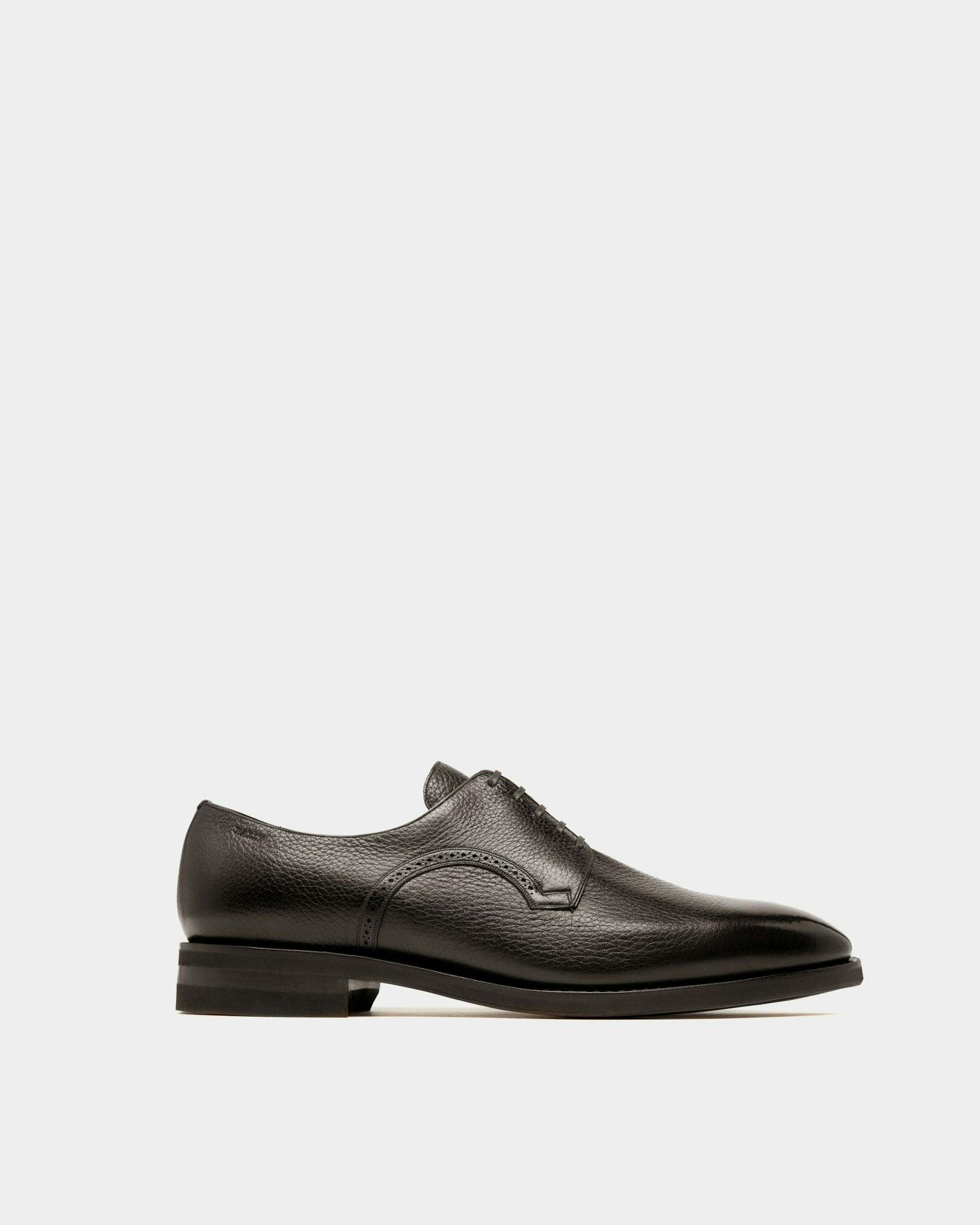 Men's Scribe Novo Derby Shoes In Black Leather | Bally | Still Life Side