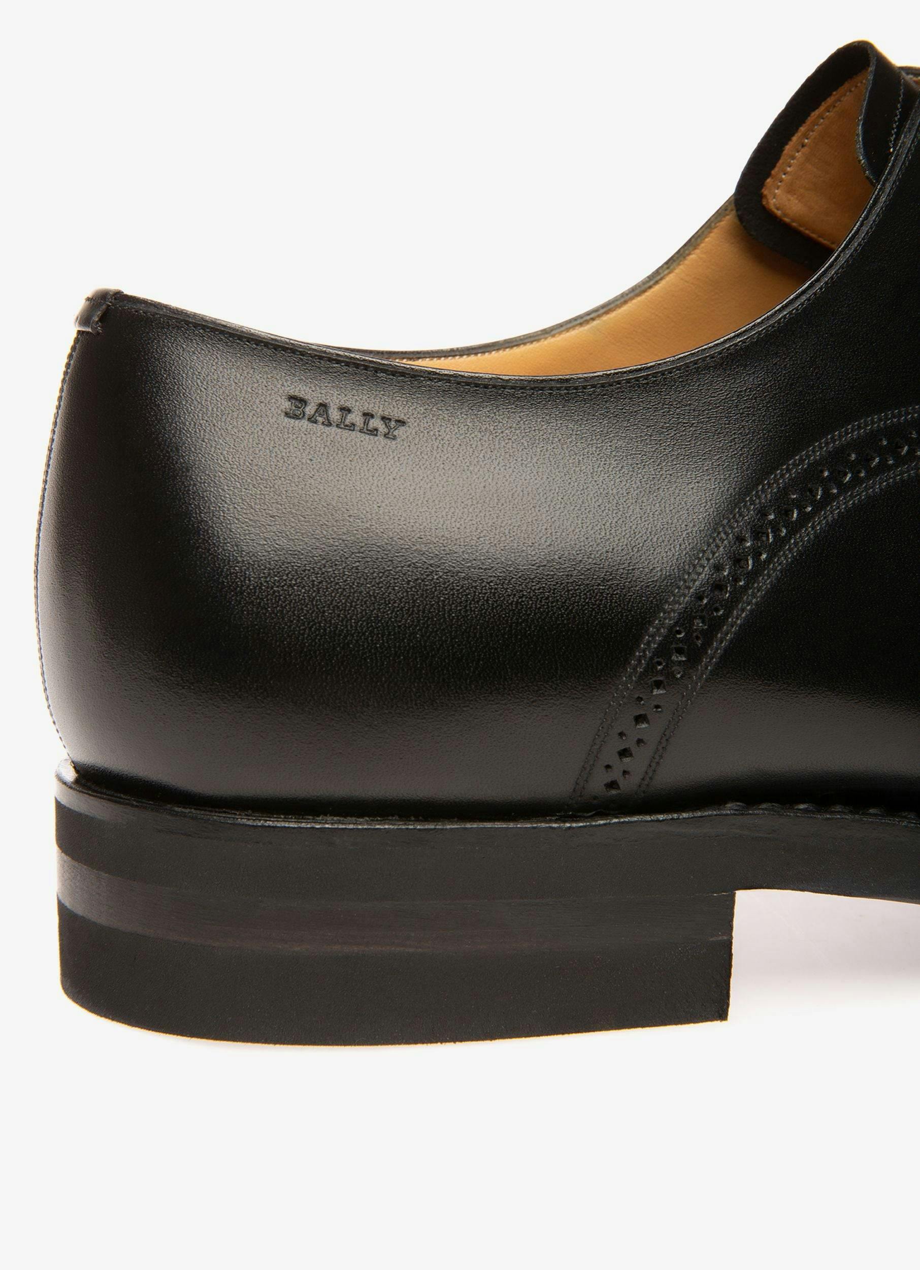 Men's Scribe Novo Oxford Shoes In Black Leather | Bally | Still Life Detail