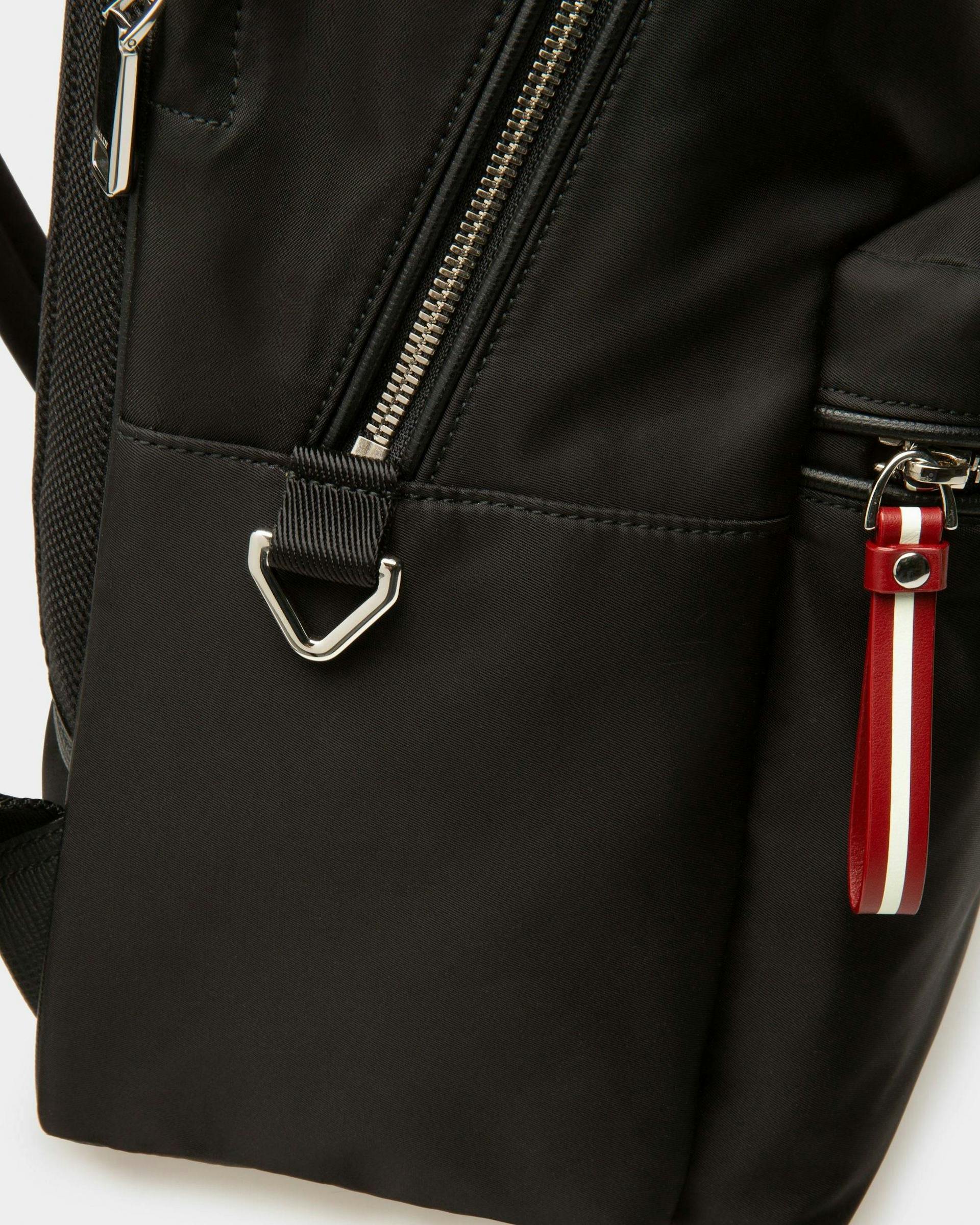 Men's Explore Backpack In Black Leather And Nylon | Bally | Still Life Detail