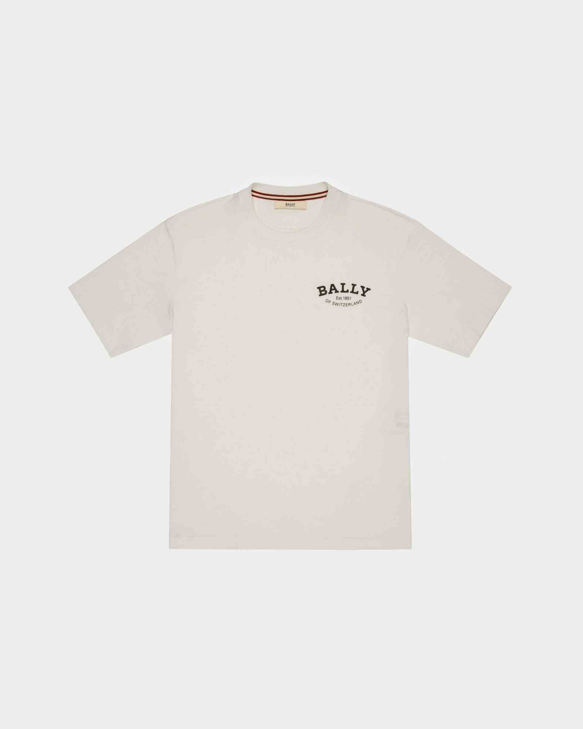 T-Shirt Con Logo In Cotone Colore Bianco - Uomo - Bally