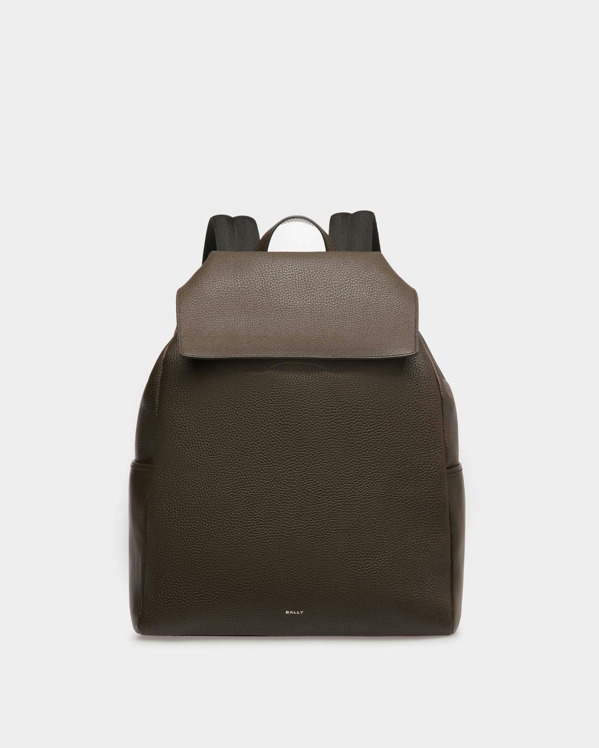 Lago Backpack In Brown Leather - Men's - Bally - 01