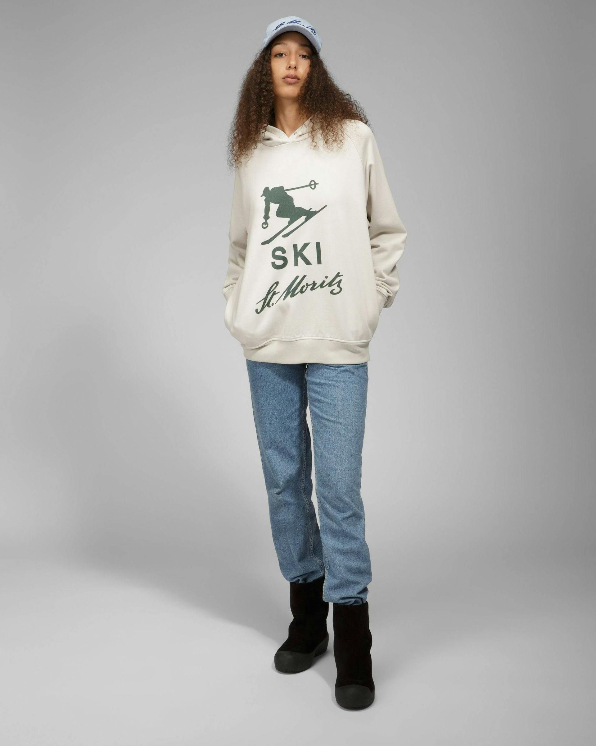 Ski St Moritz Hoodie Cotton Sweatshirt In Grey - Men's - Bally - 05
