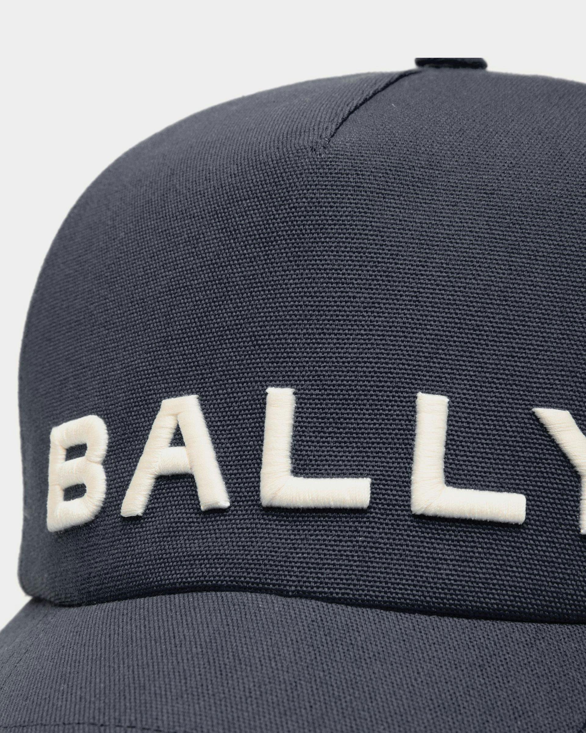 Cappello Da Baseball Con Logo Ricamato In Cotone Blu Scuro - Uomo - Bally - 03