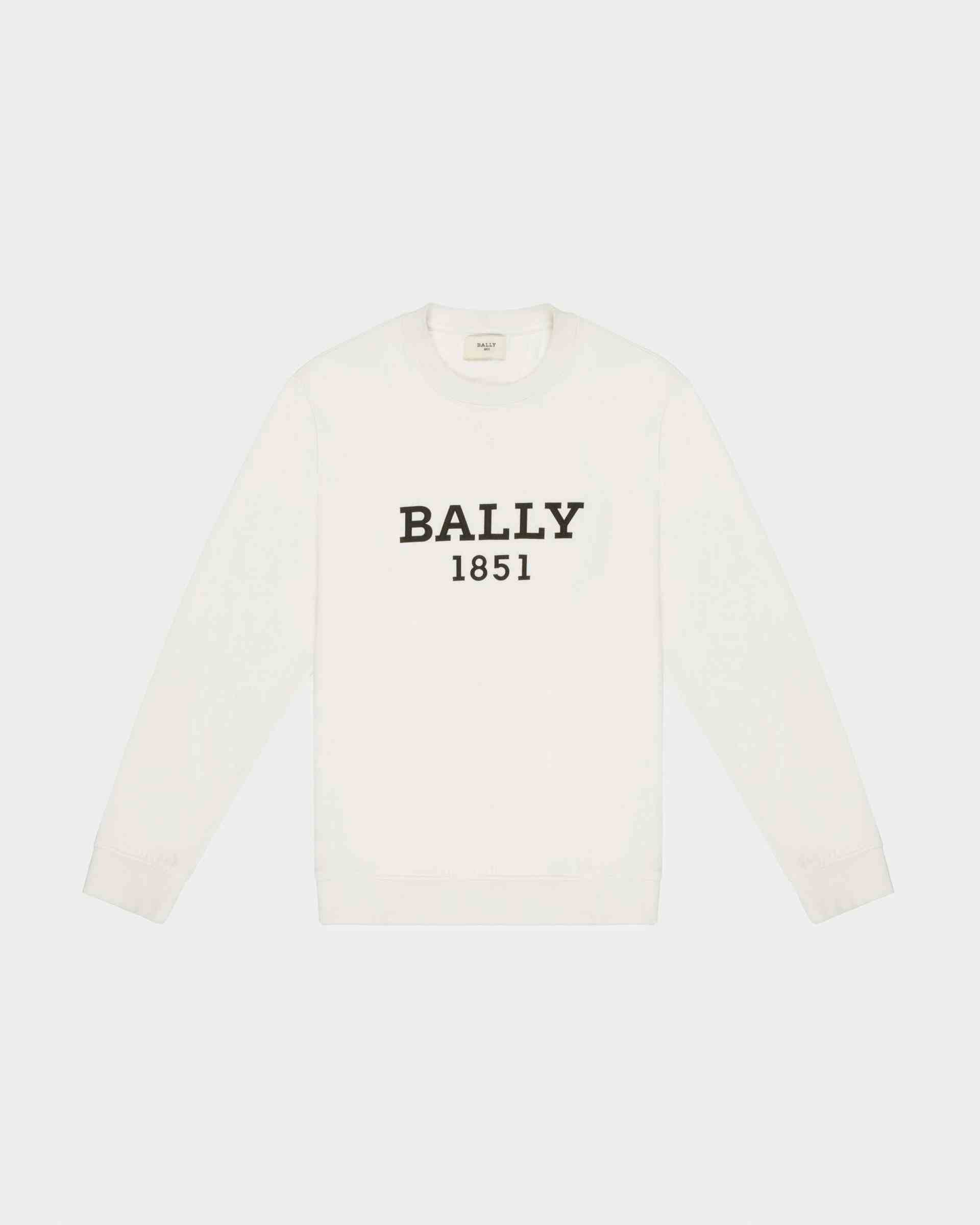 Sweatshirt Aus Bio-Baumwolle In Weiß - Herren - Bally