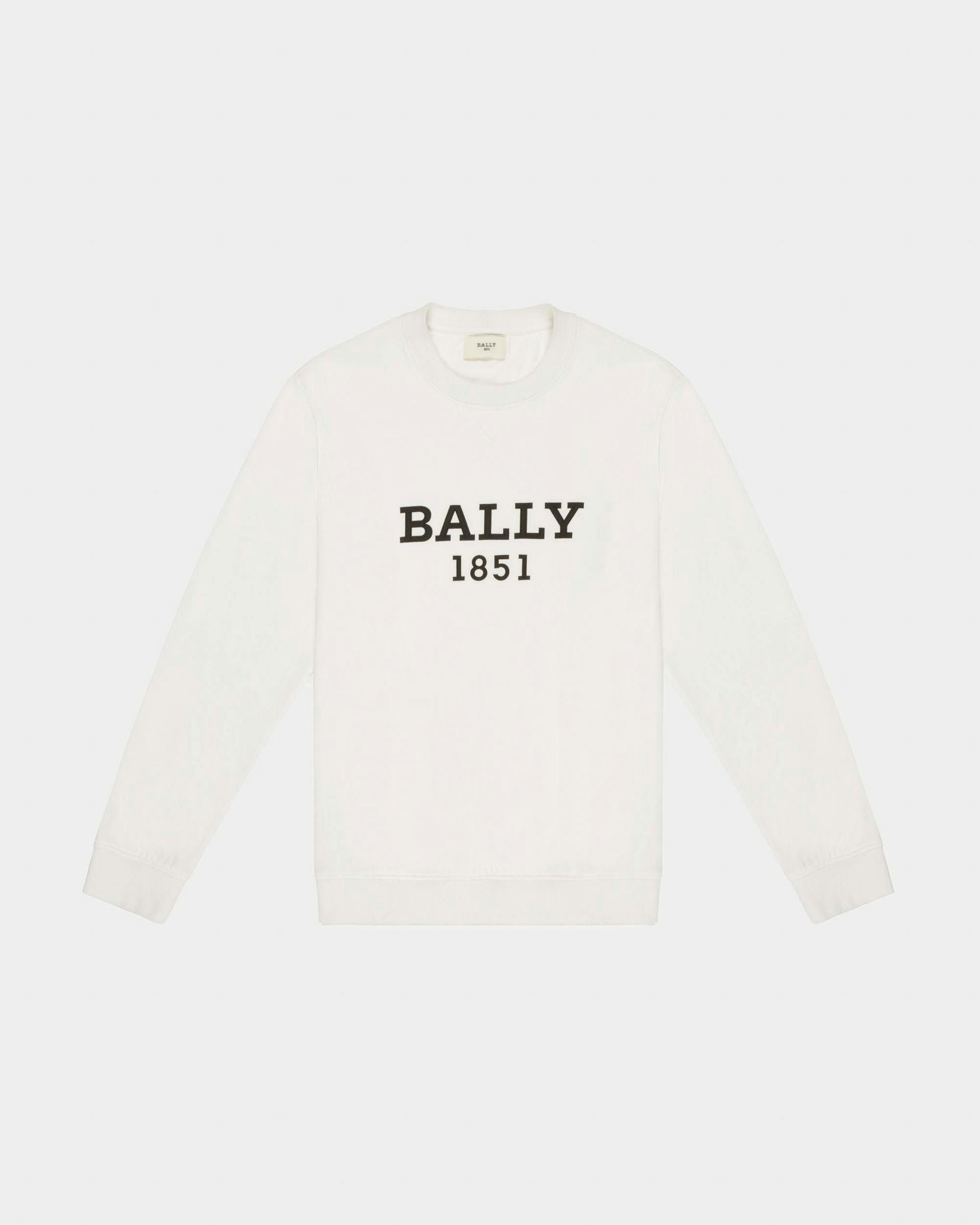 Sweatshirt Aus Bio-Baumwolle In Weiß - Herren - Bally - 01