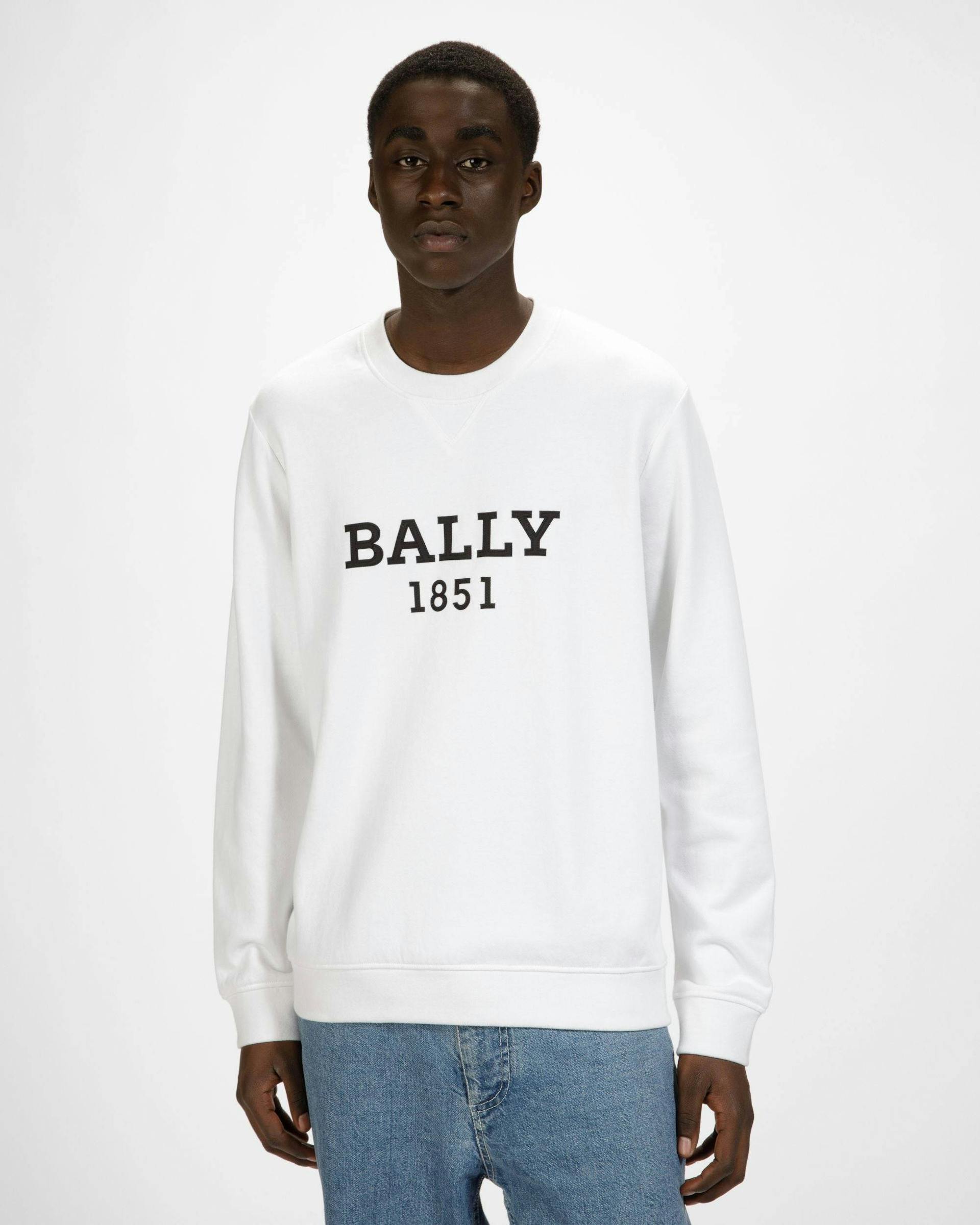 Sweatshirt Aus Bio-Baumwolle In Weiß - Herren - Bally - 02