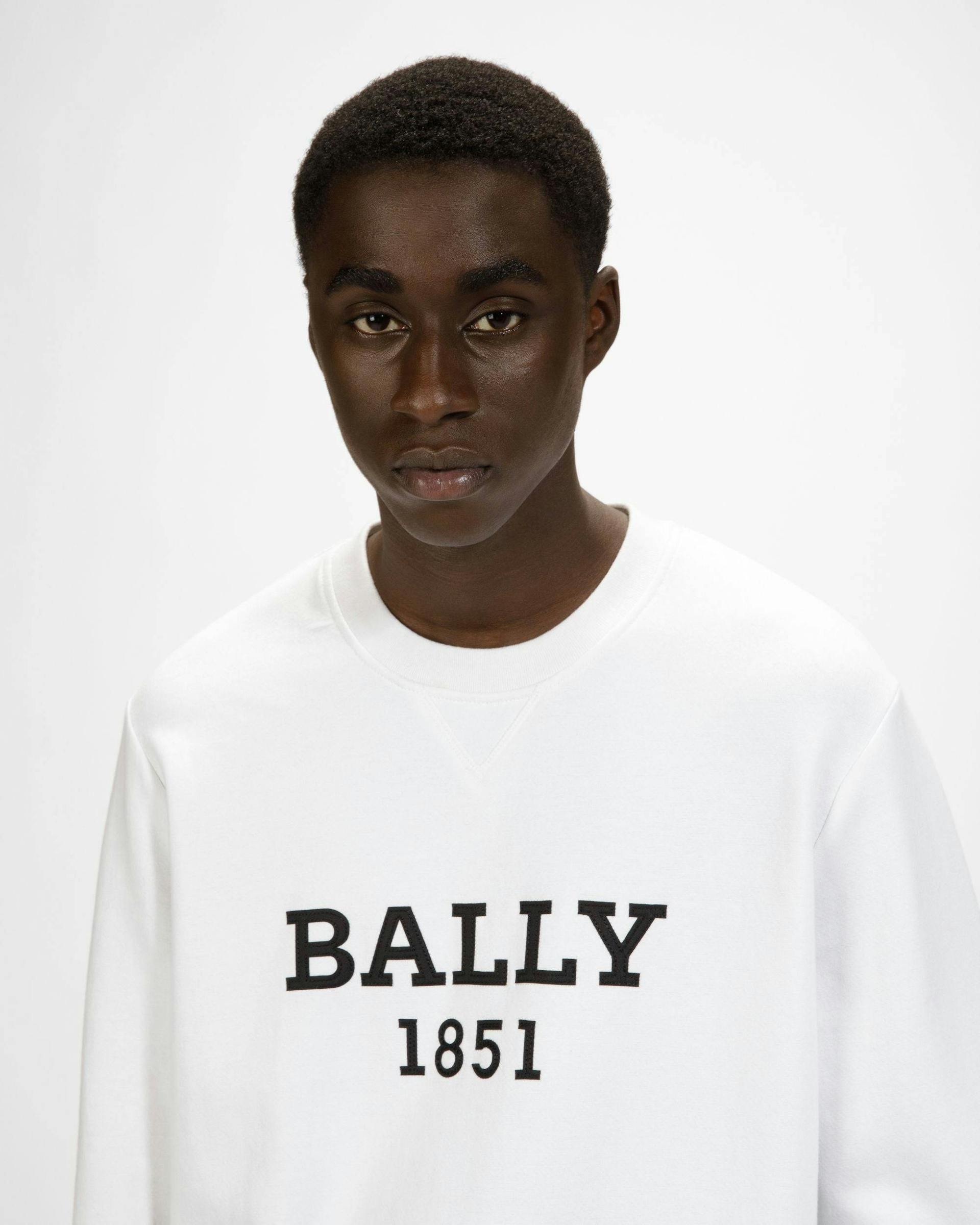 Sweatshirt Aus Bio-Baumwolle In Weiß - Herren - Bally - 04
