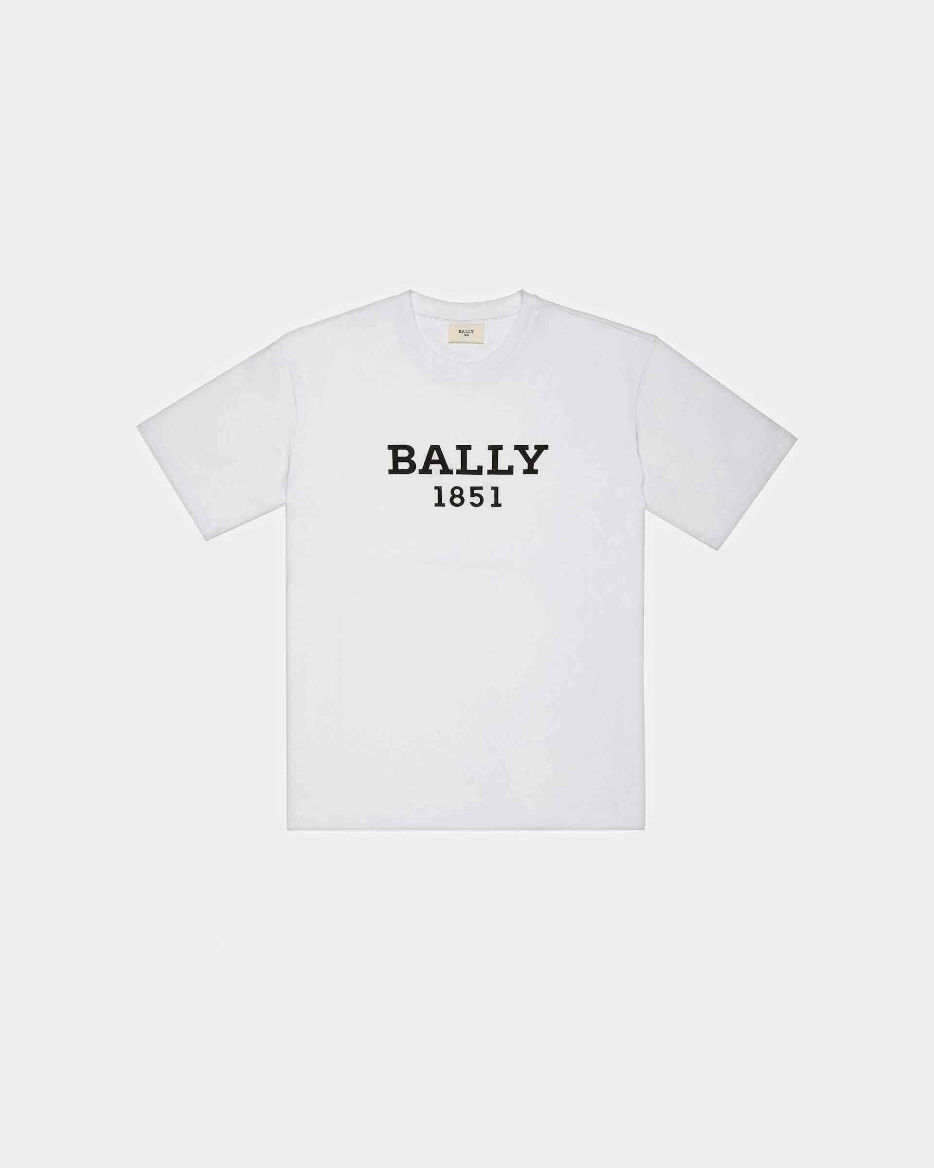 Bally 1851 T-Shirt Aus Bio-Baumwolle In Weiß - Herren - Bally