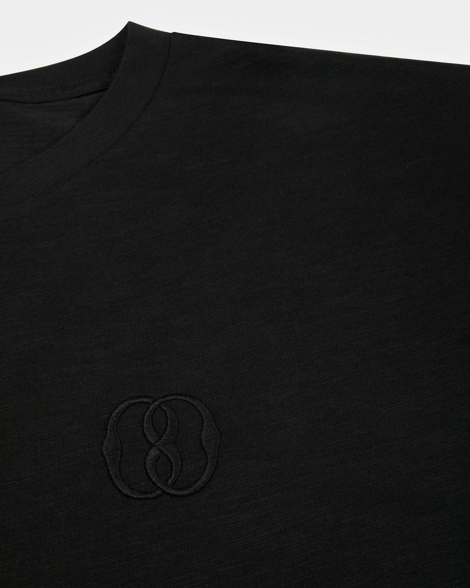 T-Shirt Ricamata Cotone In Nero - Uomo - Bally - 02