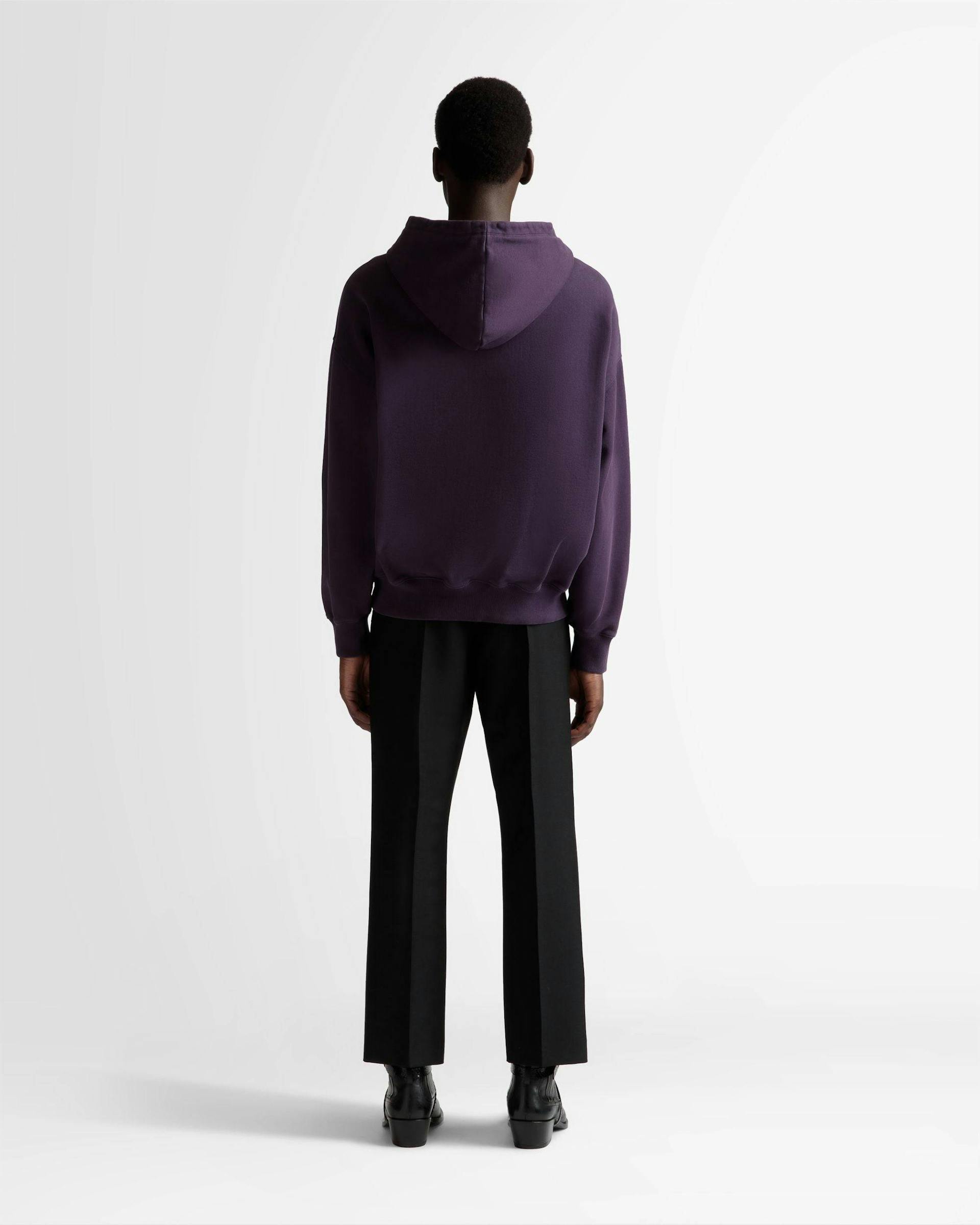 Kapuzensweatshirt mit Foliendruck Aus Baumwolle in Orchidee - Herren - Bally - 06