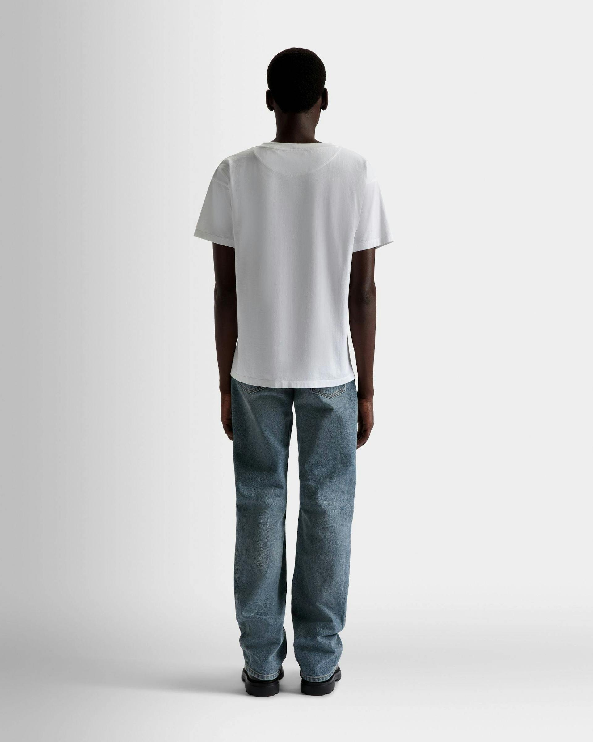 T-Shirt Laminata In Cotone Bianco - Uomo - Bally - 06