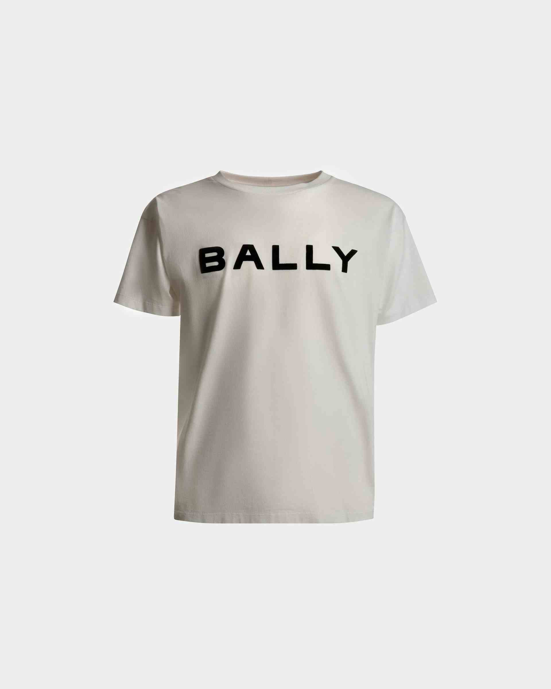 T-Shirt Con Logo In Cotone Bianco - Uomo - Bally
