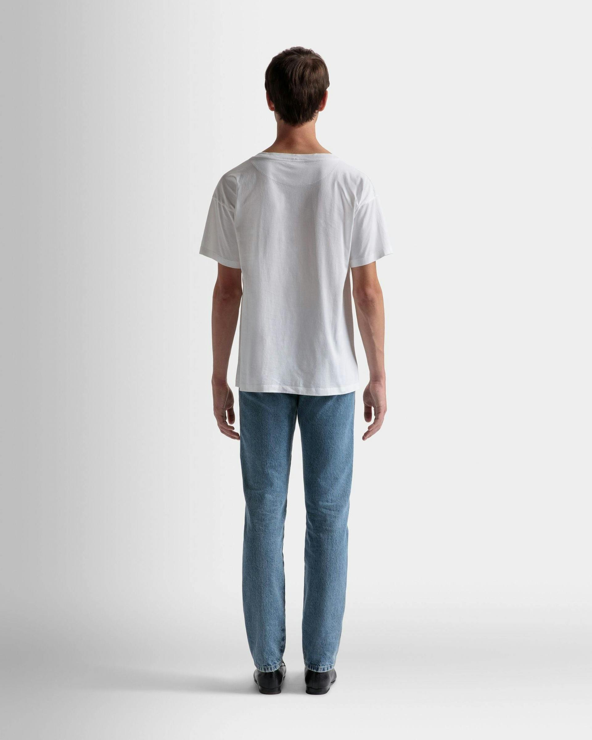 T-Shirt Con Stampa In Cotone Bianco - Uomo - Bally - 06