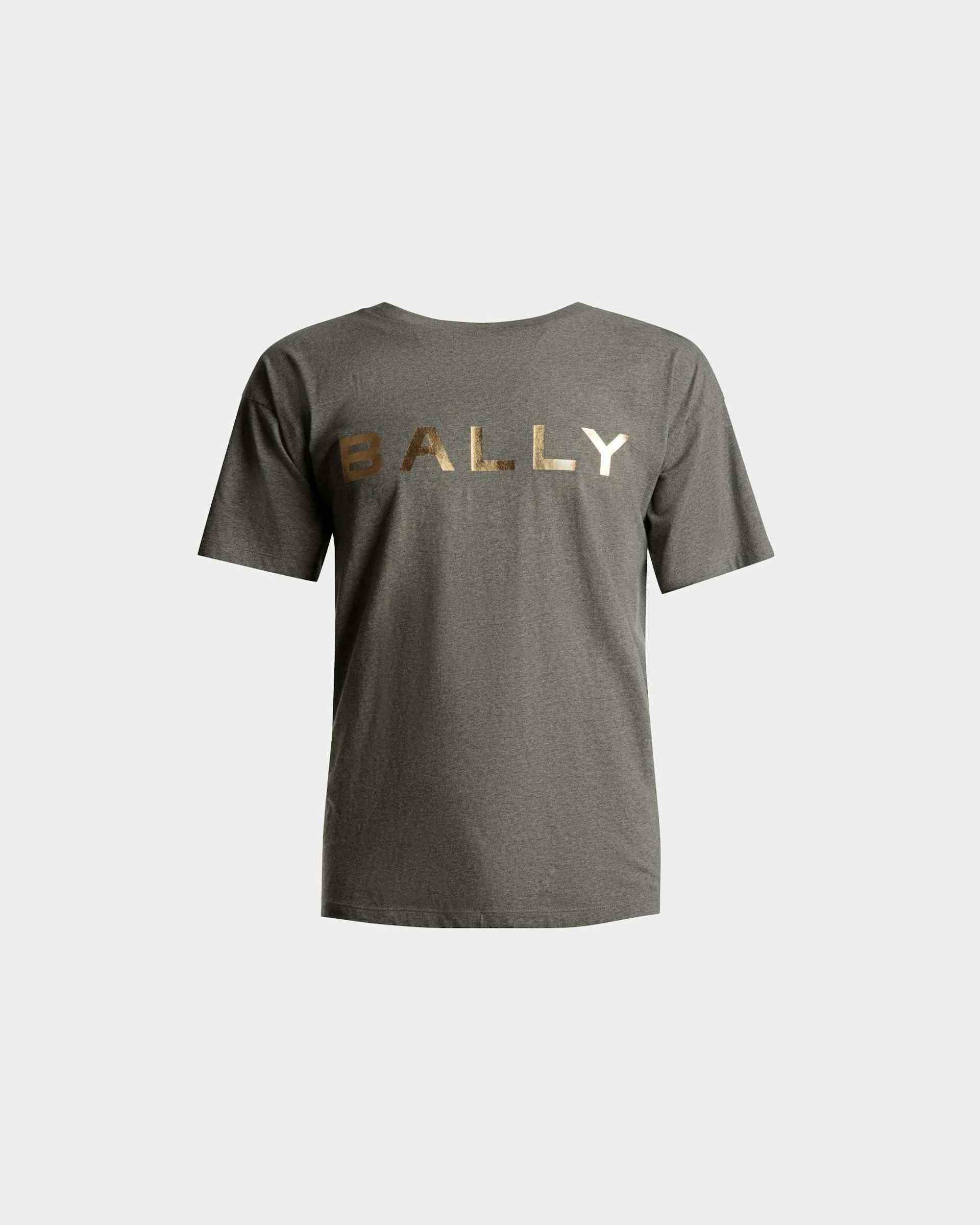 T-Shirt Mit Logo Aus Grau Melierter Baumwolle - Herren - Bally