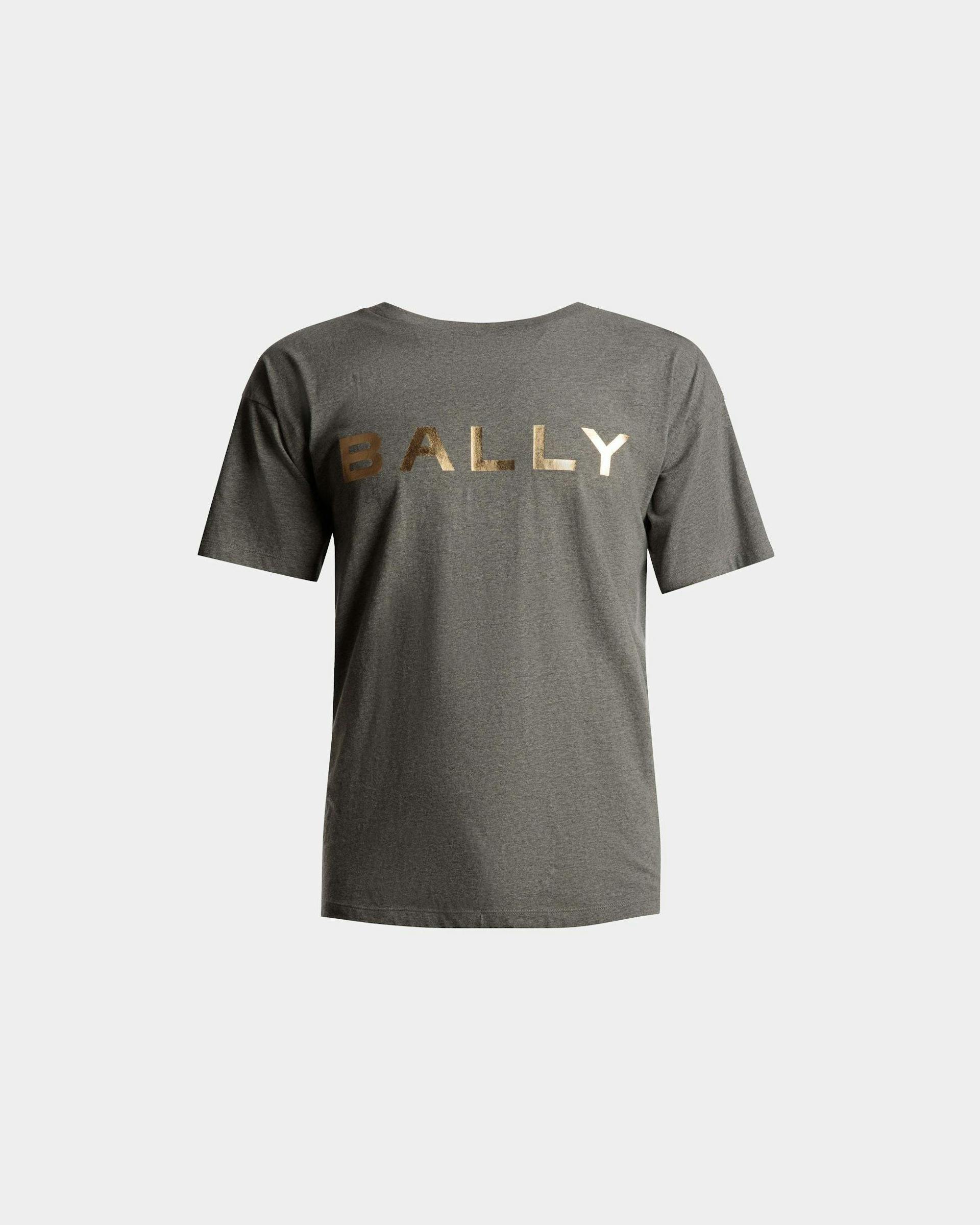 T-Shirt Mit Logo Aus Grau Melierter Baumwolle - Herren - Bally - 01