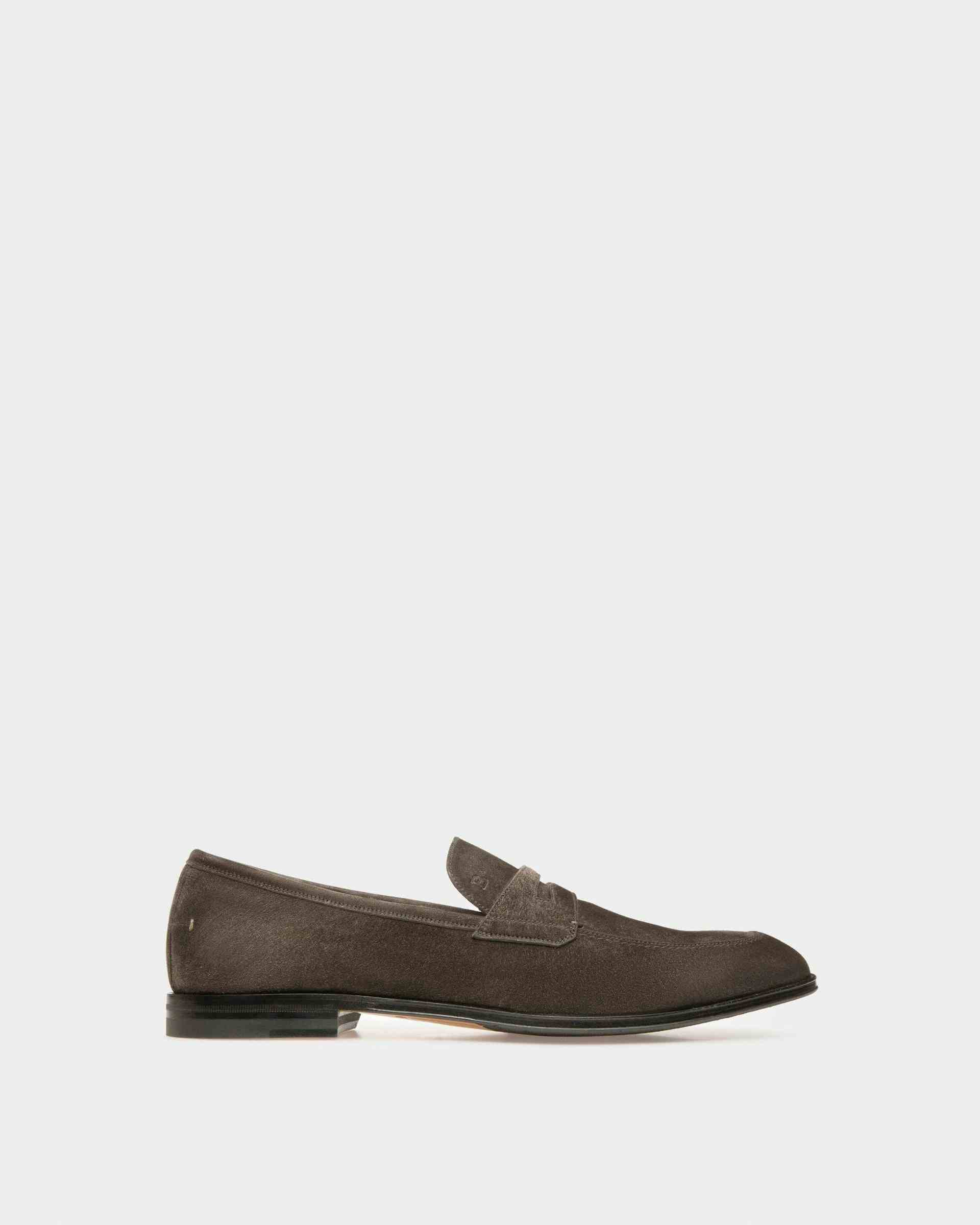 Webb Leather Loafers In Army Green - Men's - Bally