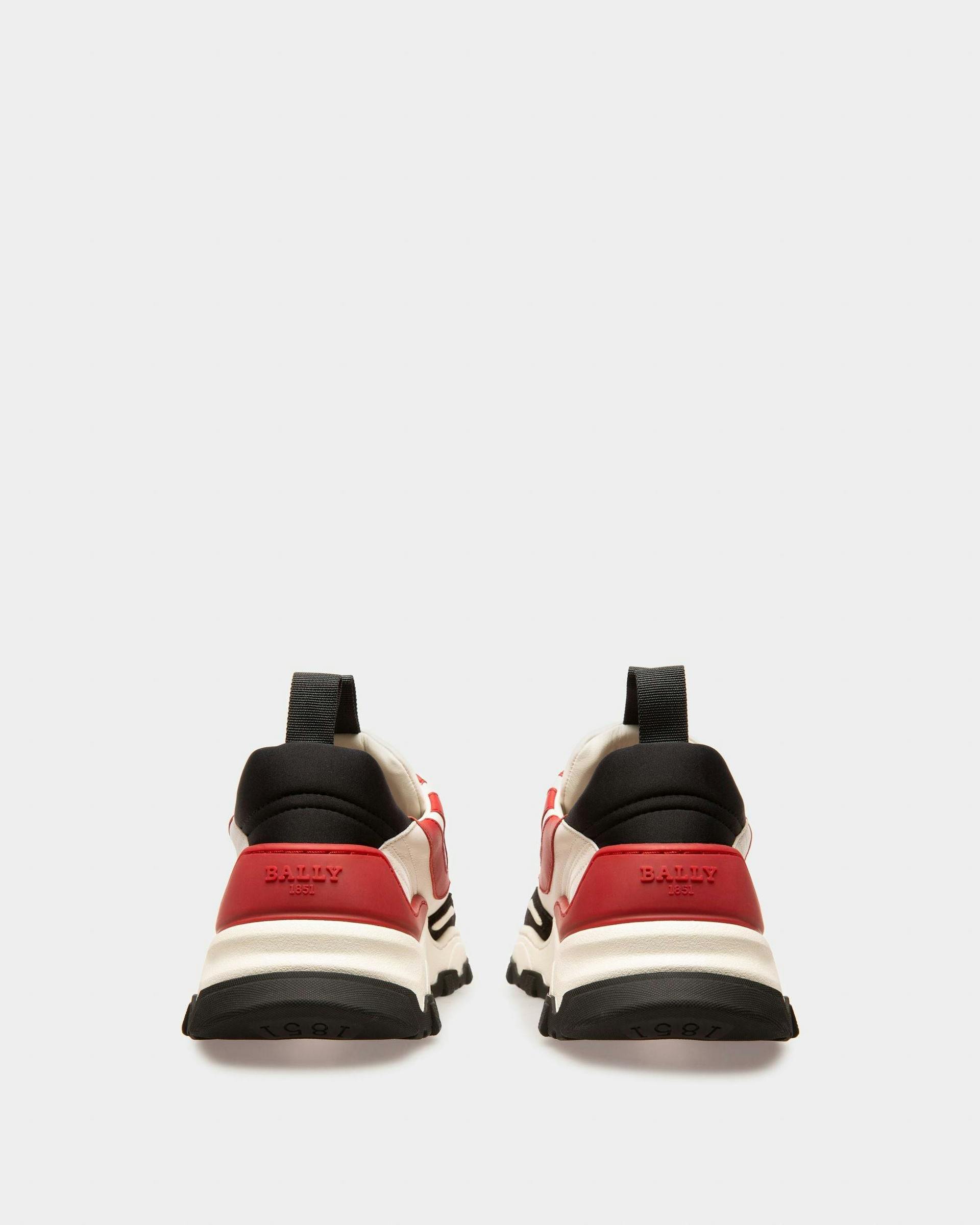 Harrys Sneakers In Pelle Rossa, Bianca E Nera - Uomo - Bally - 04