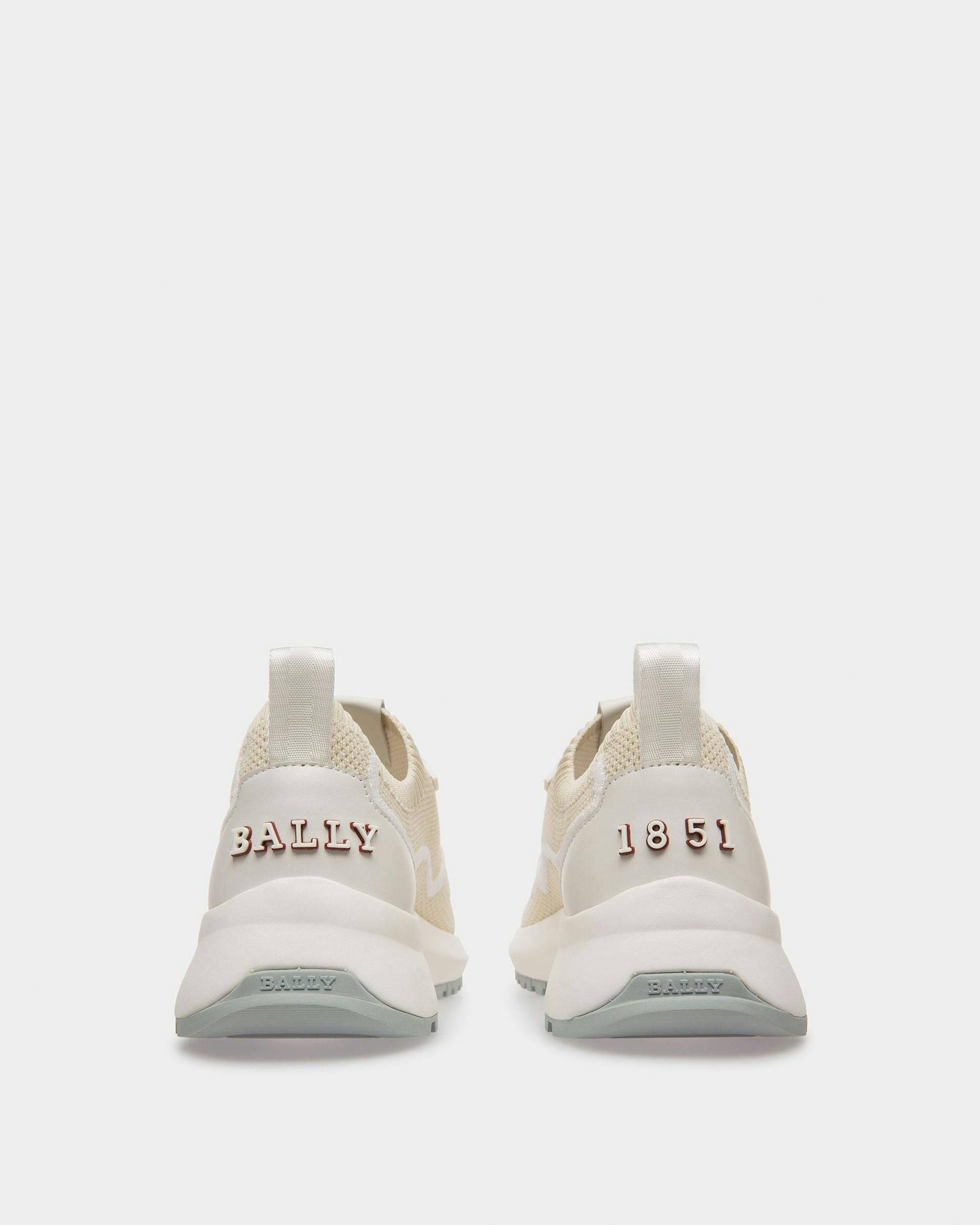 Davyn Sneaker In Mesh E Pelle Bianco E Bianco Cipria - Uomo - Bally - 04