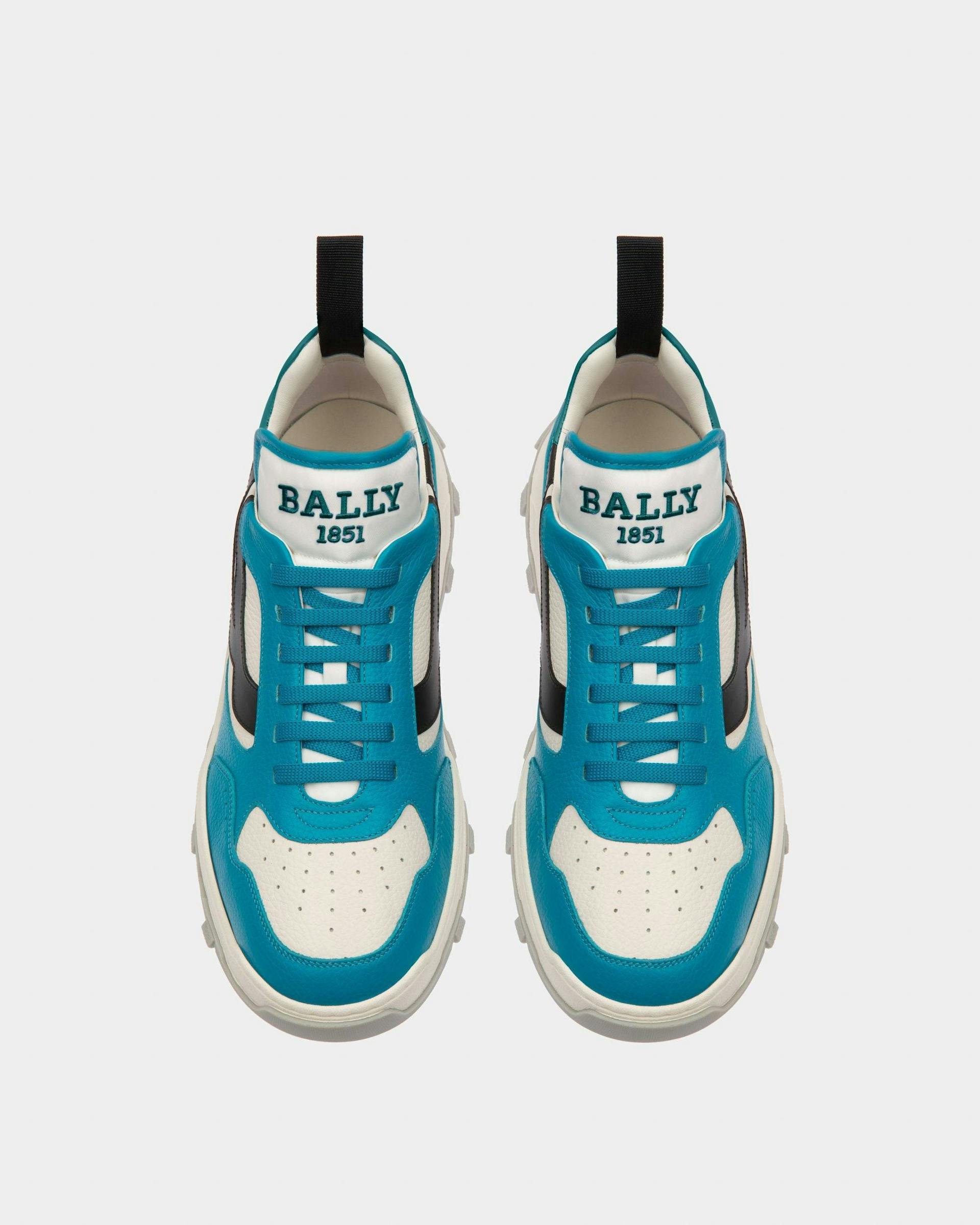 Holden Sneaker Aus Leder Und Stoff In Blau Und Weiss - Herren - Bally - 02