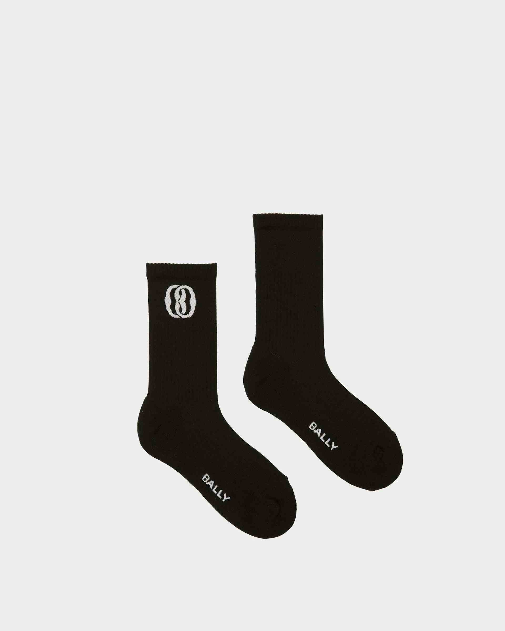 Emblem Socken Aus schwarzer Baumwolle - Herren - Bally