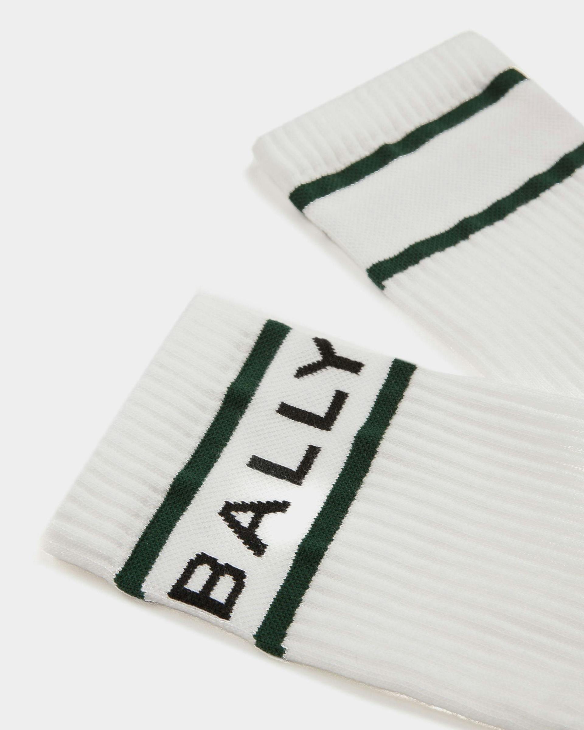 Calze Bally Stripe In Bianco E Verde - Uomo - Bally - 02