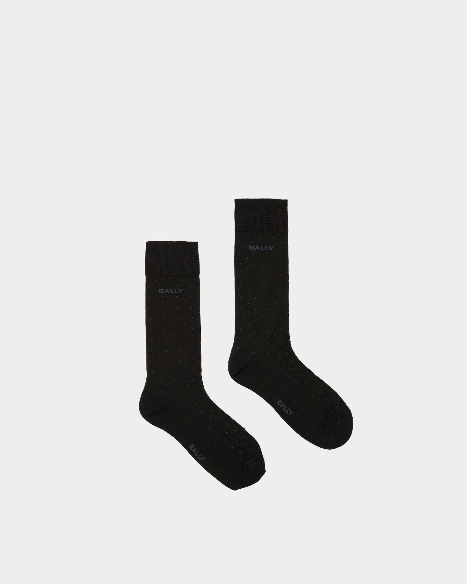 Logo-Socken Aus tintenblauem Baumwollgemisch - Herren - Bally - 01