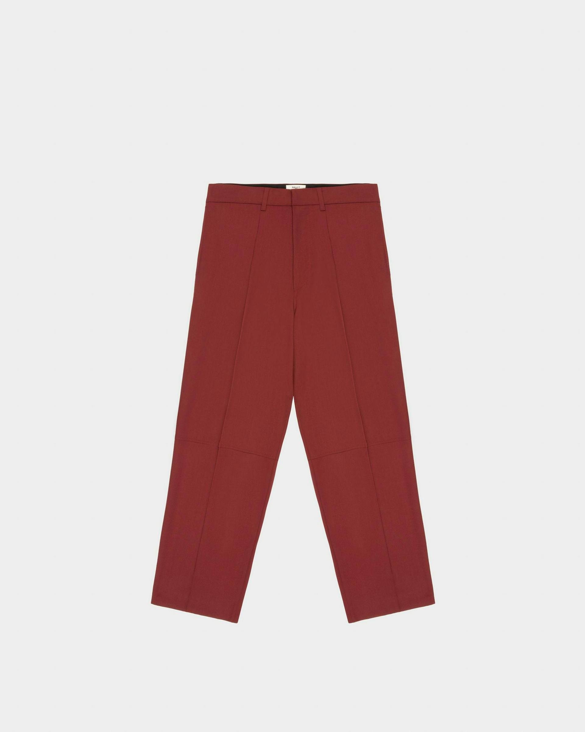 Pantaloni Sartoriali Di Lana In Rosso Heritage - Uomo - Bally - 04