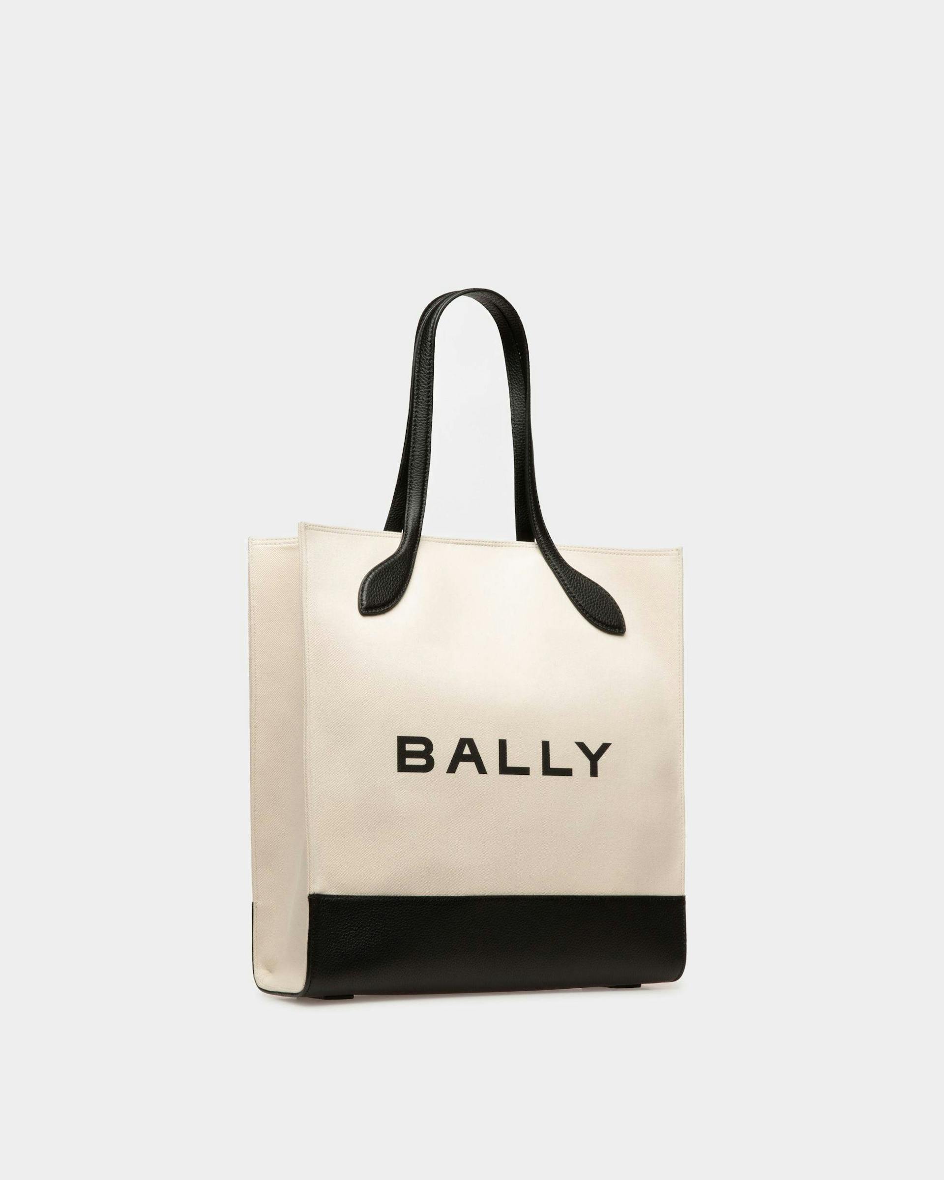 Tote Bag Bar In Tessuto Color Naturale E Nero - Donna - Bally - 03