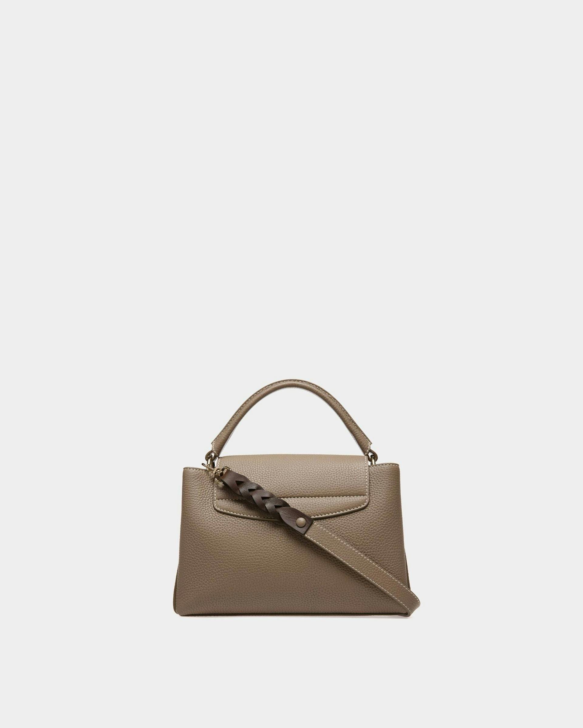 Women's Layka Leather Top Handle Bag In Light Brown | Bally | Still Life Back