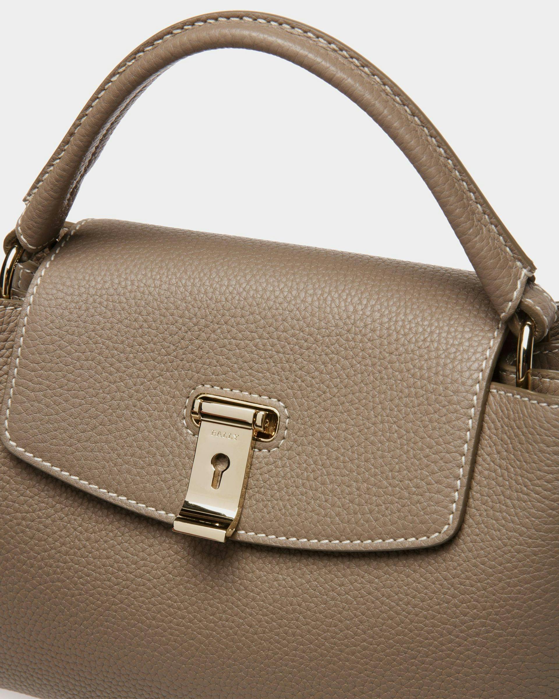Women's Layka Leather Top Handle Bag In Light Brown | Bally | Still Life Detail