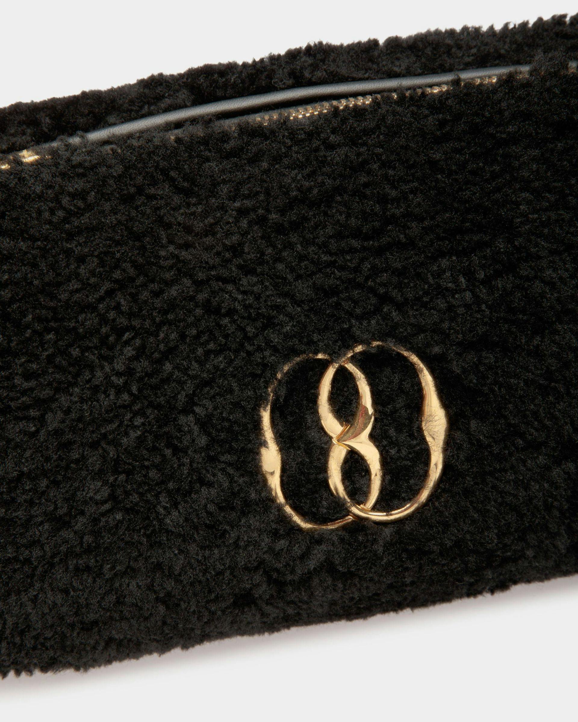 Emblem Minibag Aus Schwarzer Wolle - Damen - Bally - 06