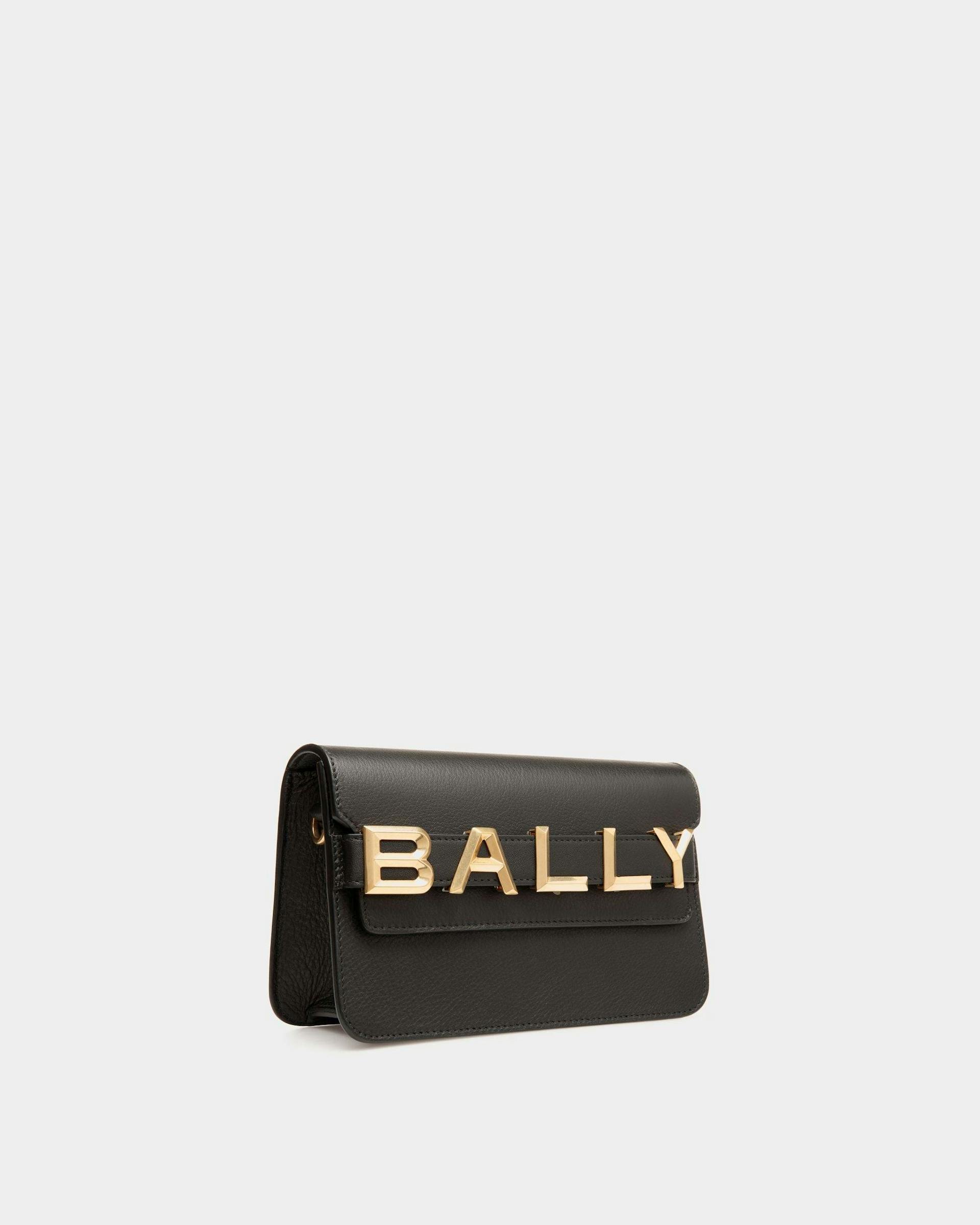 Borsa A Tracolla Con Logo In Pelle Nera - Donna - Bally - 04