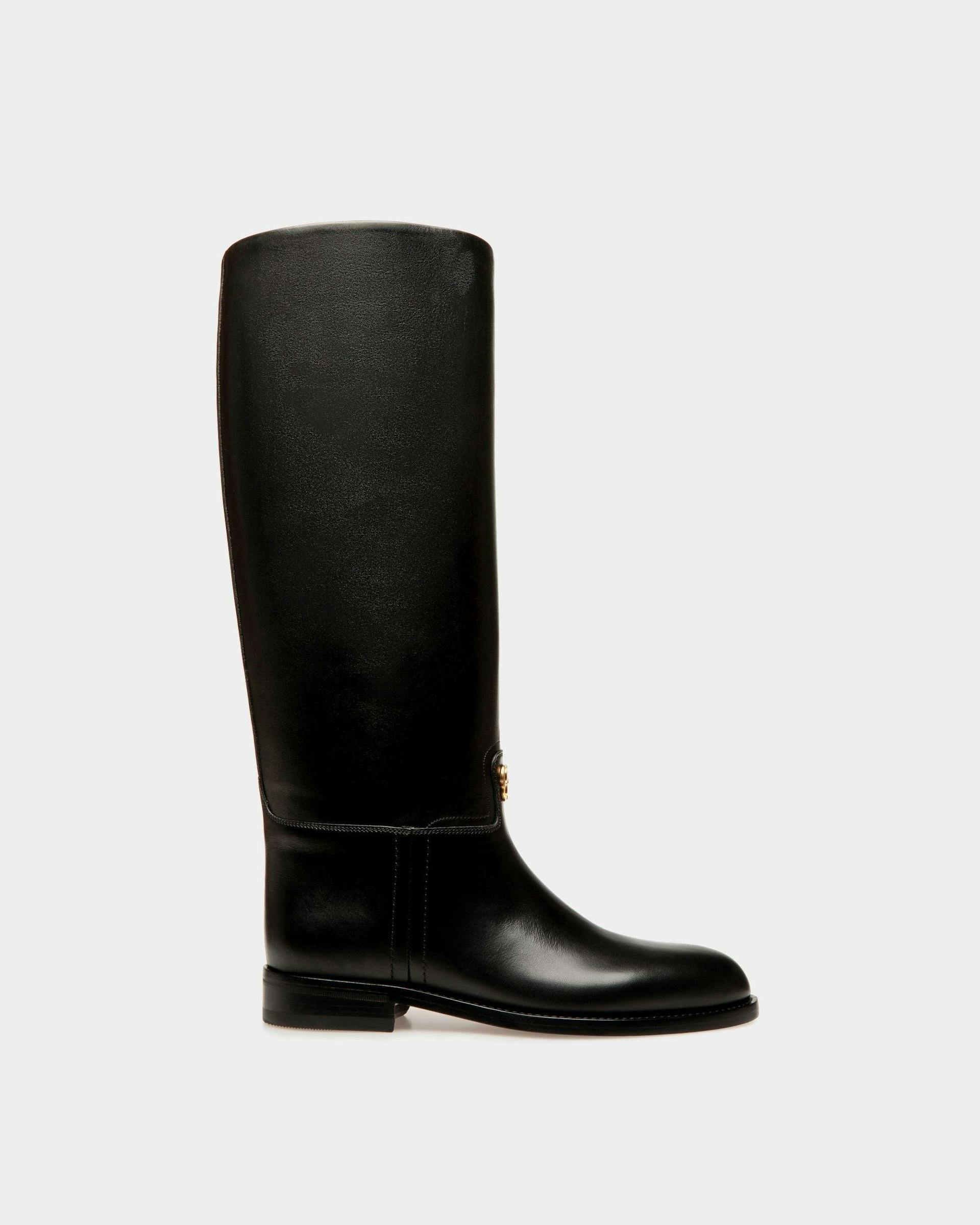 Huntington Long Boots In Black Leather - Women's - Bally - 01