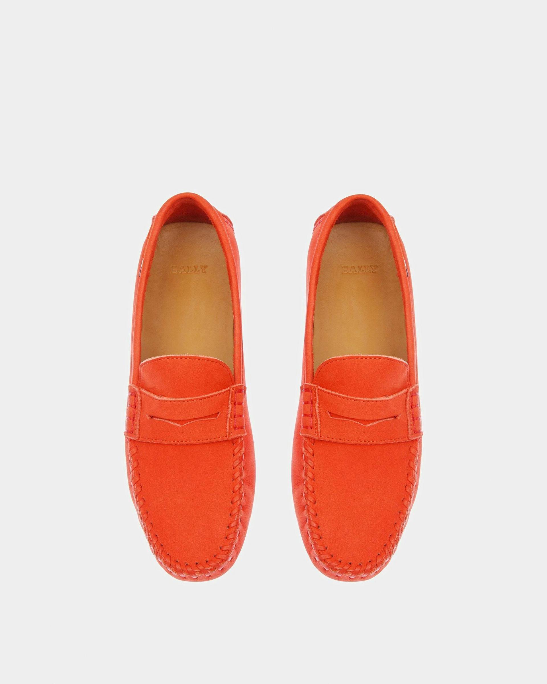 Lamby Chaussures De Conduite En Cuir Orange - Femme - Bally - 02