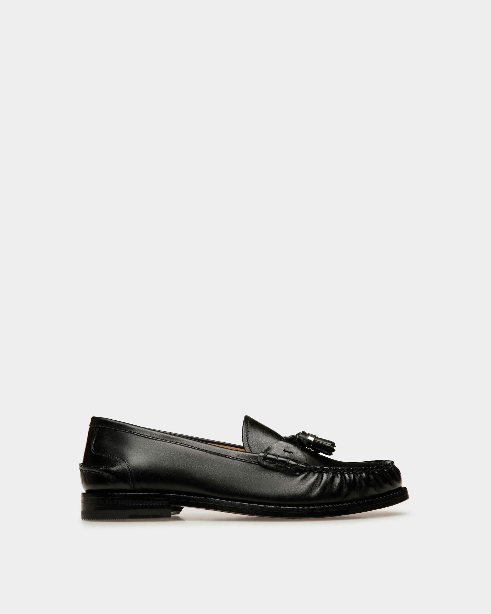 Rome Moccasins In Black Leather - Women's - Bally - 01