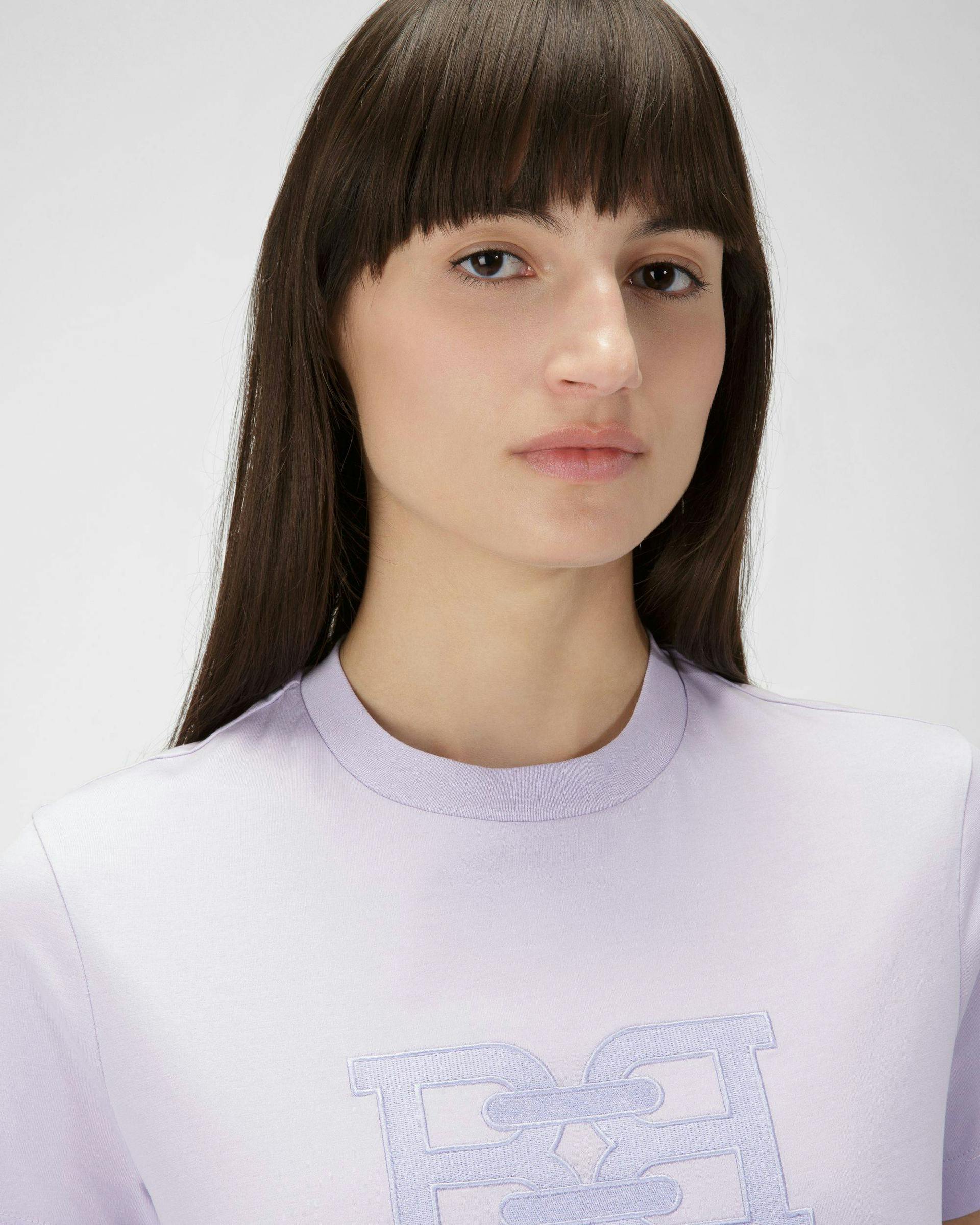 T-Shirt En Coton Biologique Violet - Femme - Bally - 02
