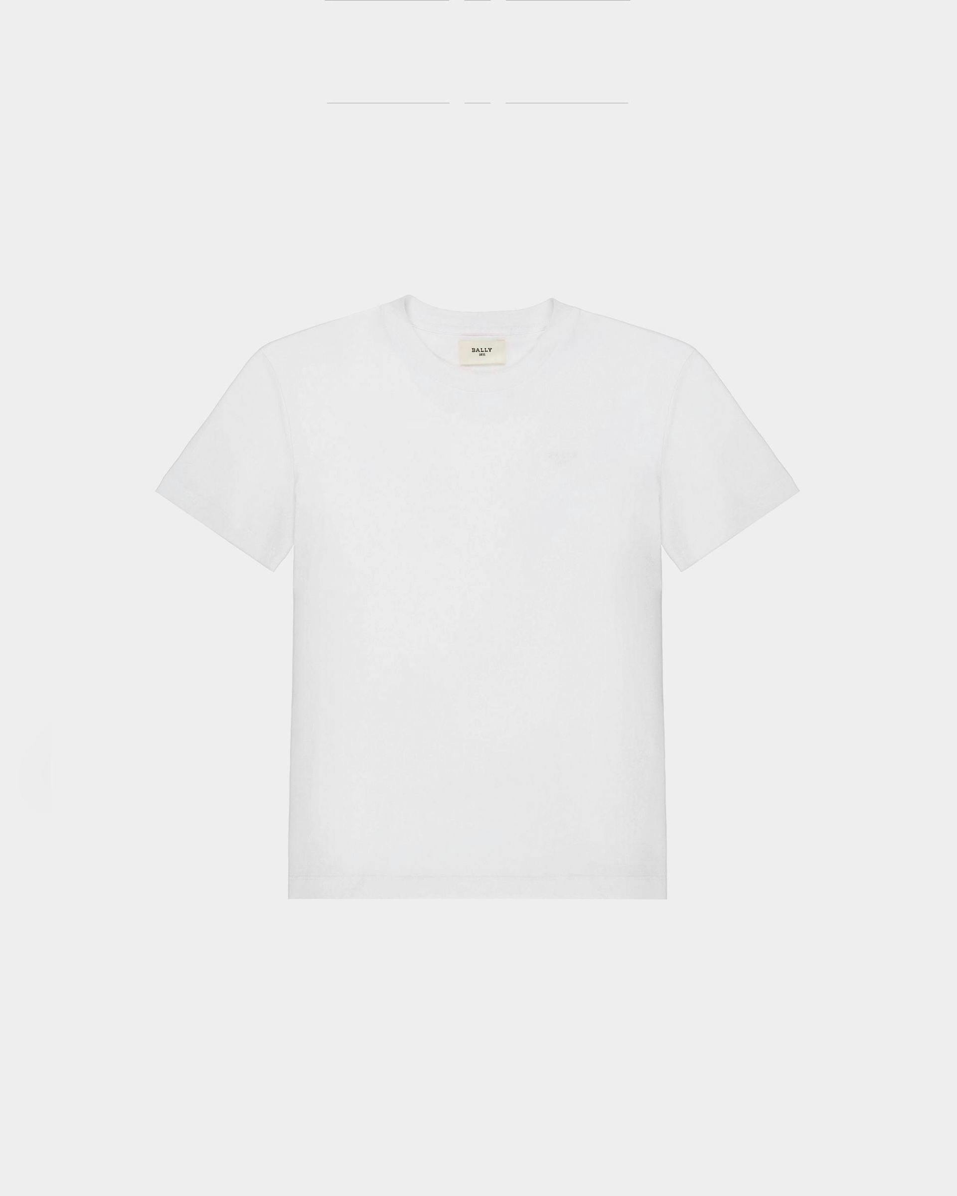 T-Shirt En Coton Biologique Blanc - Femme - Bally - 01