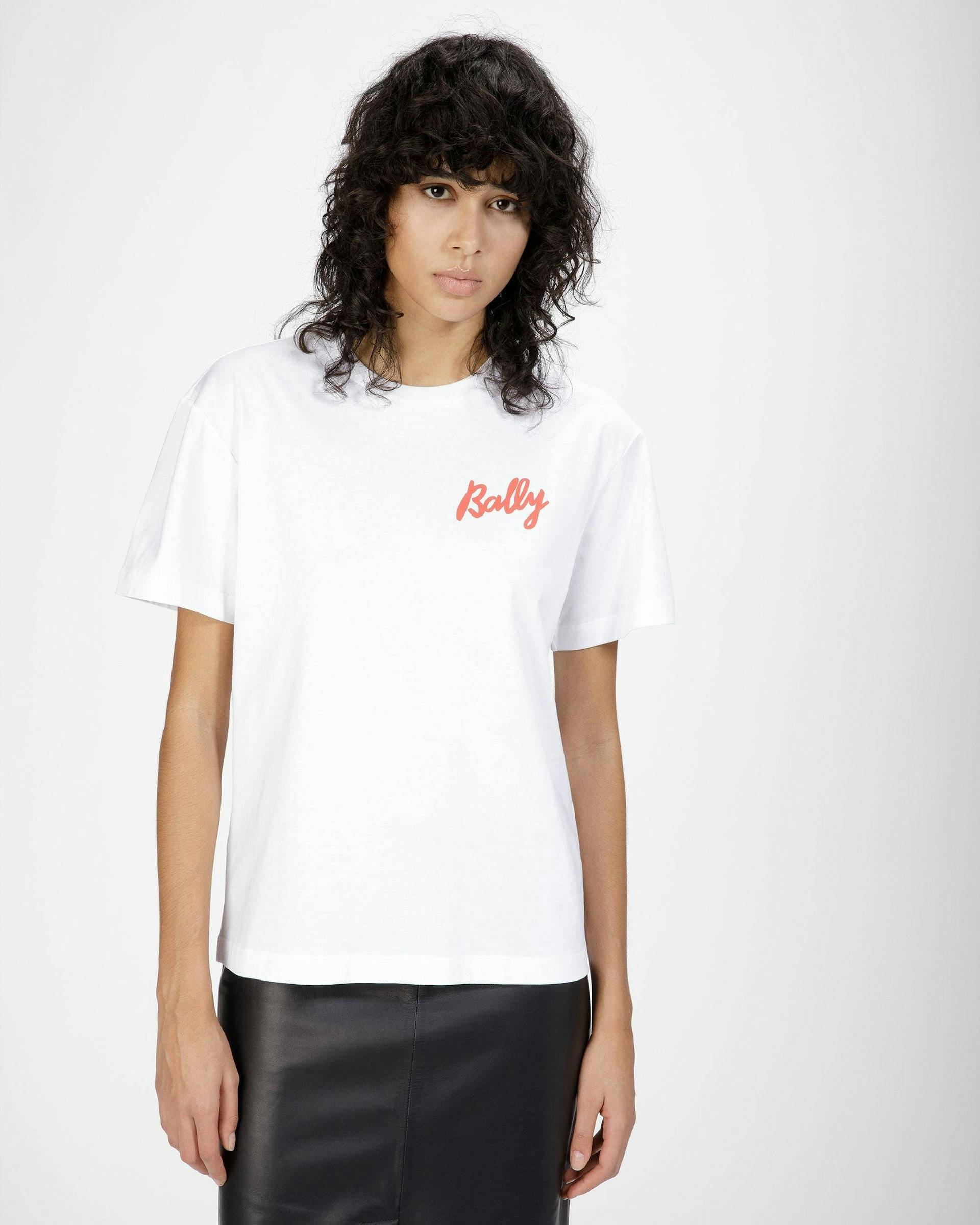 T-Shirt Aus Baumwolle In Weiß - Damen - Bally - 03