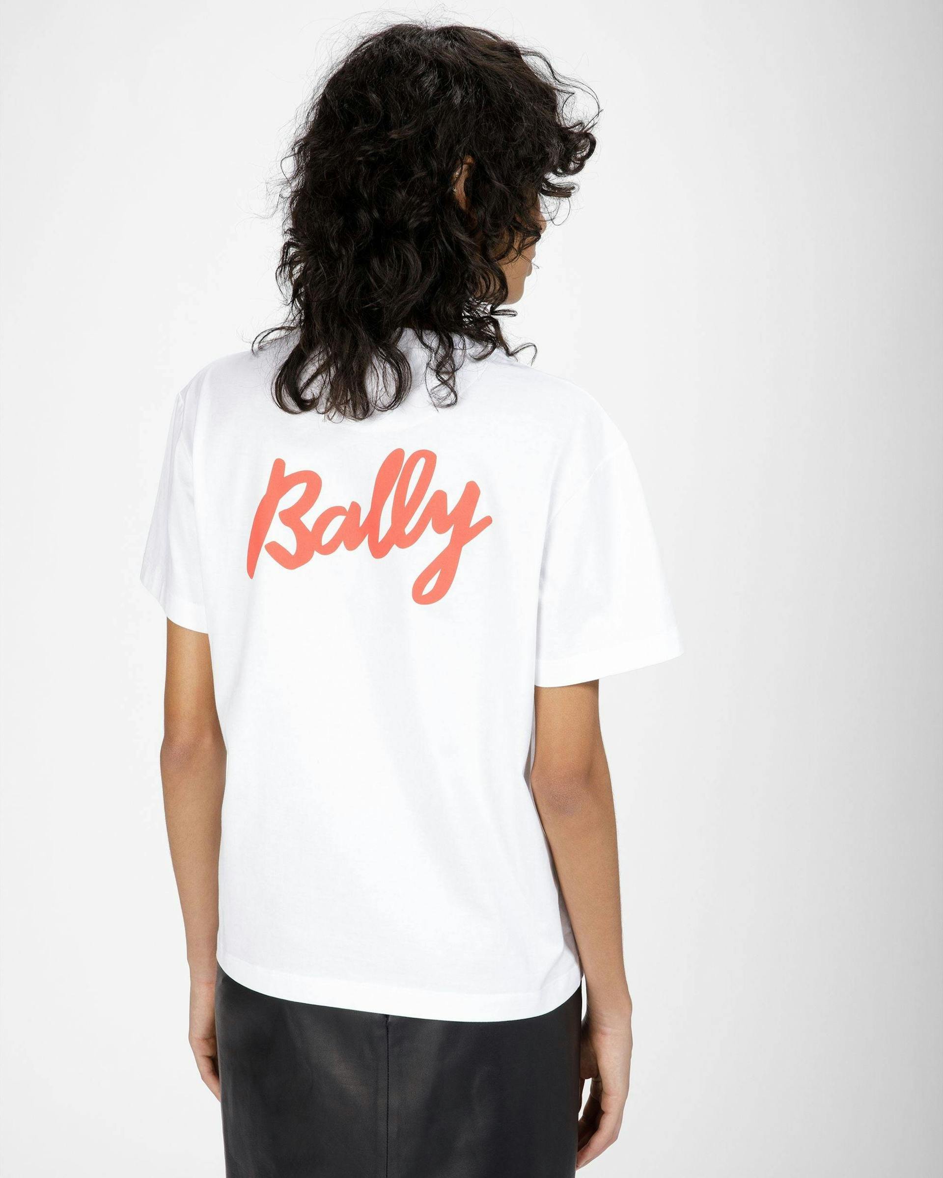 T-Shirt Aus Baumwolle In Weiß - Damen - Bally - 05