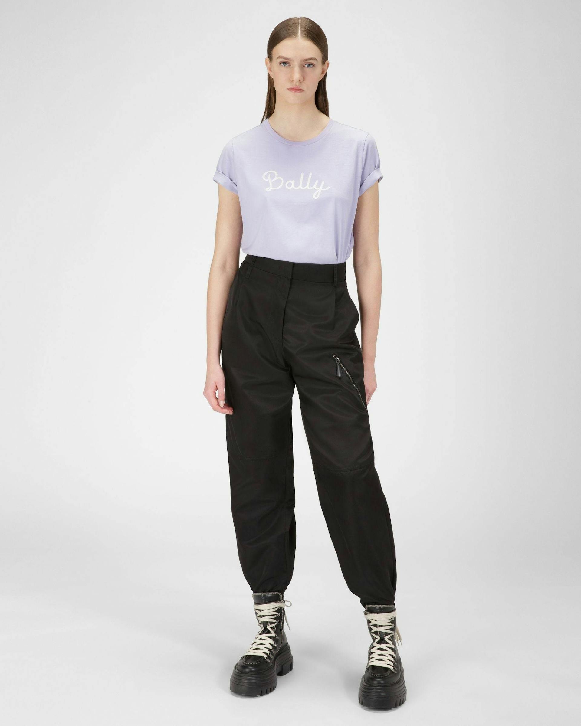 T-Shirt En Coton Violet - Femme - Bally - 05