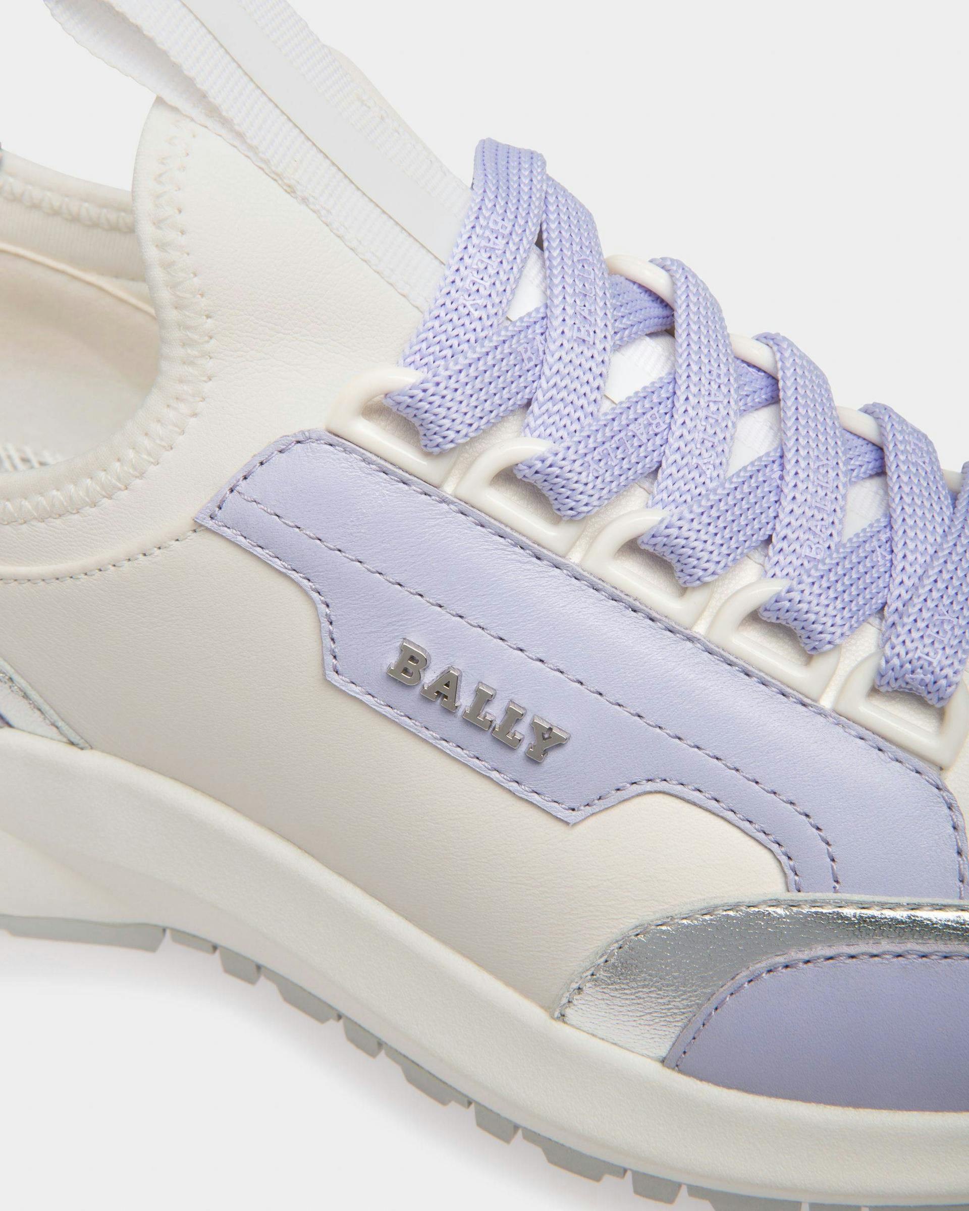 Deven Leather Sneakers In White & Lilac - Women's - Bally - 06
