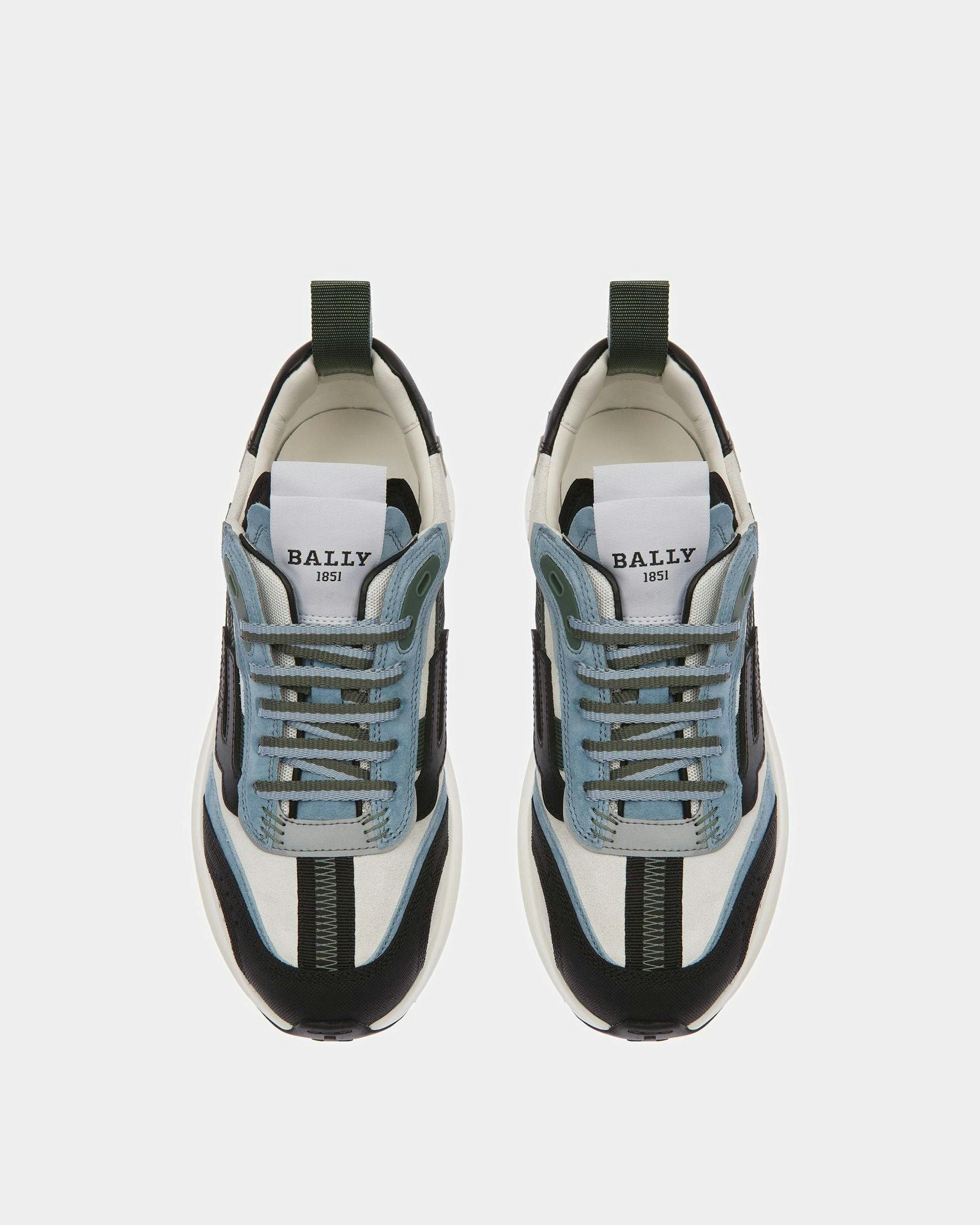 Darky Sneaker In Pelle Nera, Azzurra E Bianco Cipria - Donna - Bally - 02