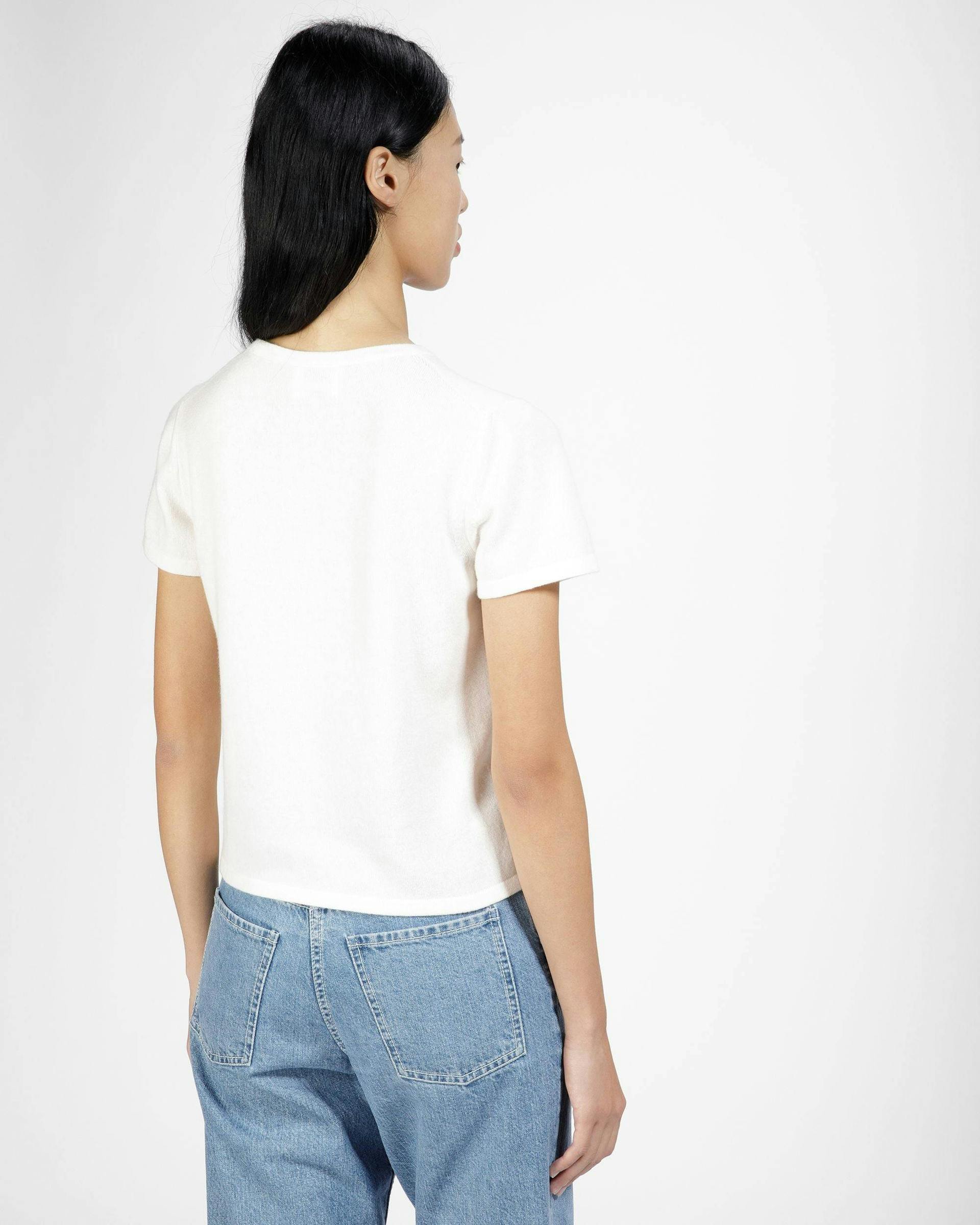 T-Shirt T-shirt En Tricot Cachemire Blanc - Femme - Bally - 02