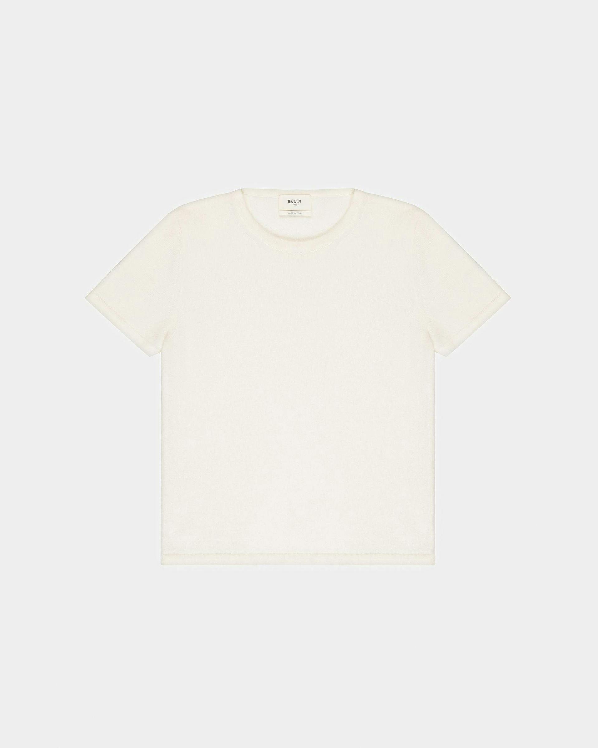 T-Shirt T-shirt En Tricot Cachemire Blanc - Femme - Bally - 05