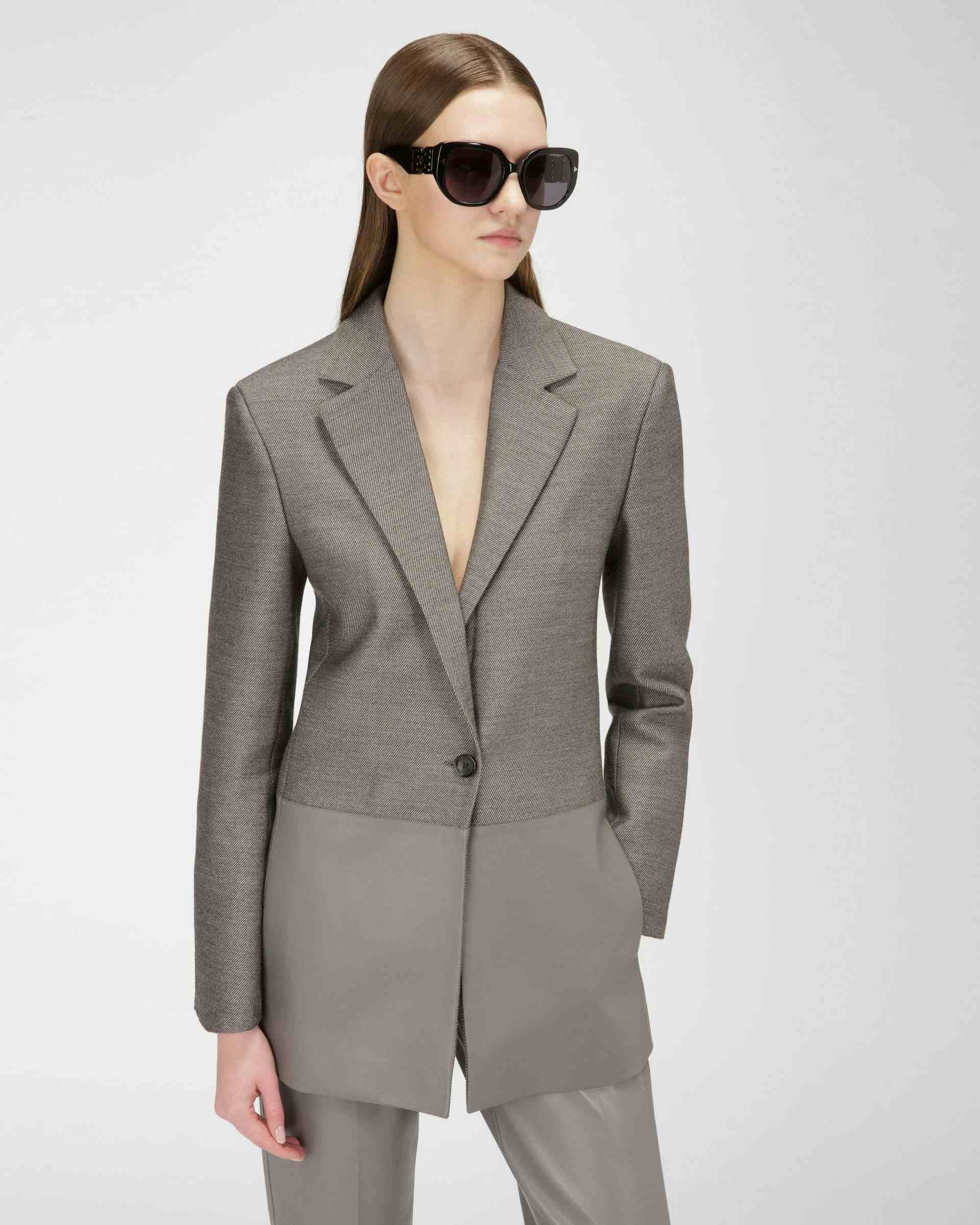 Wool Jacket In Grey - Women's - Bally