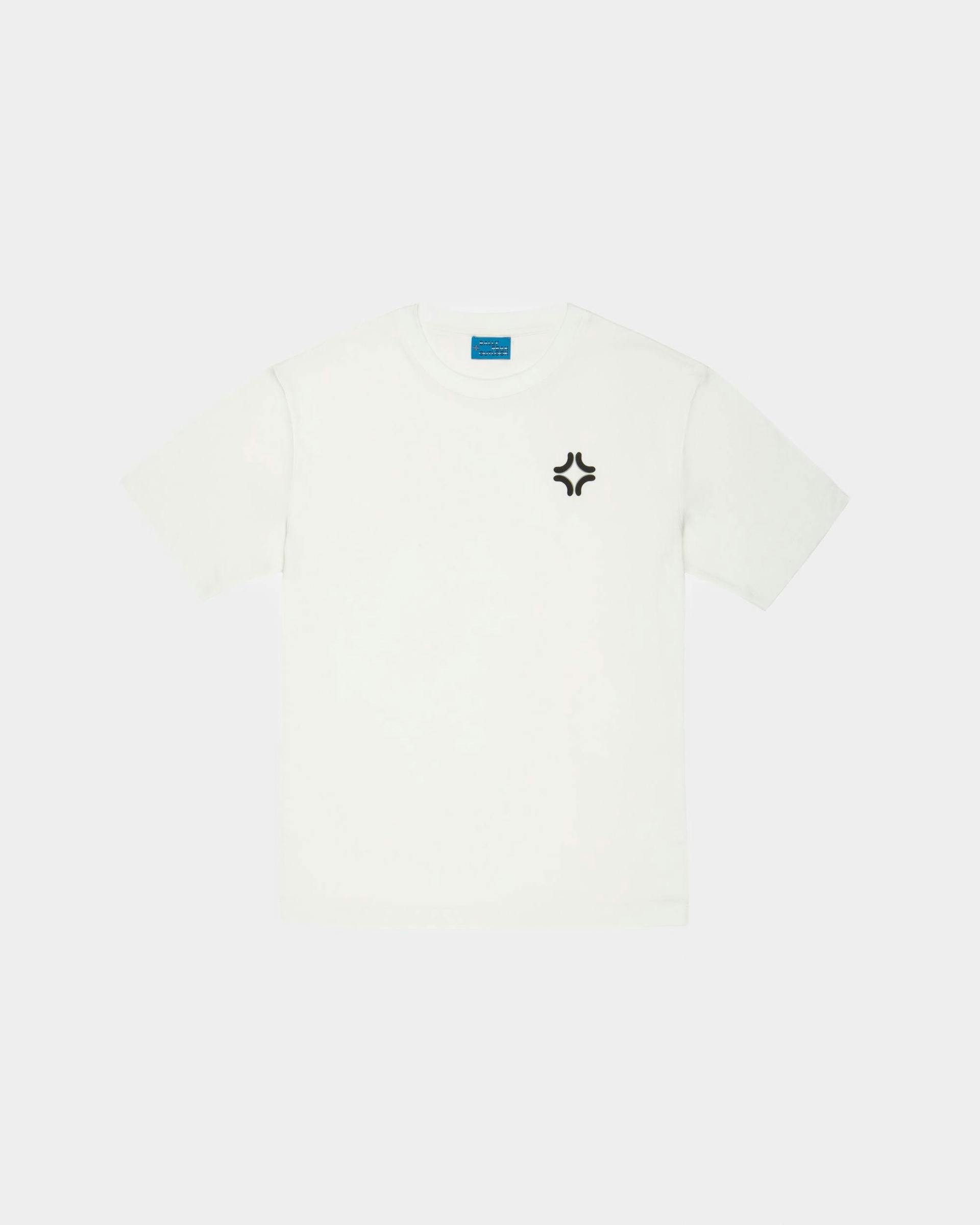 T-Shirt Aus Elfenbeinfarbener Bio-Baumwolle - Damen - Bally - 01