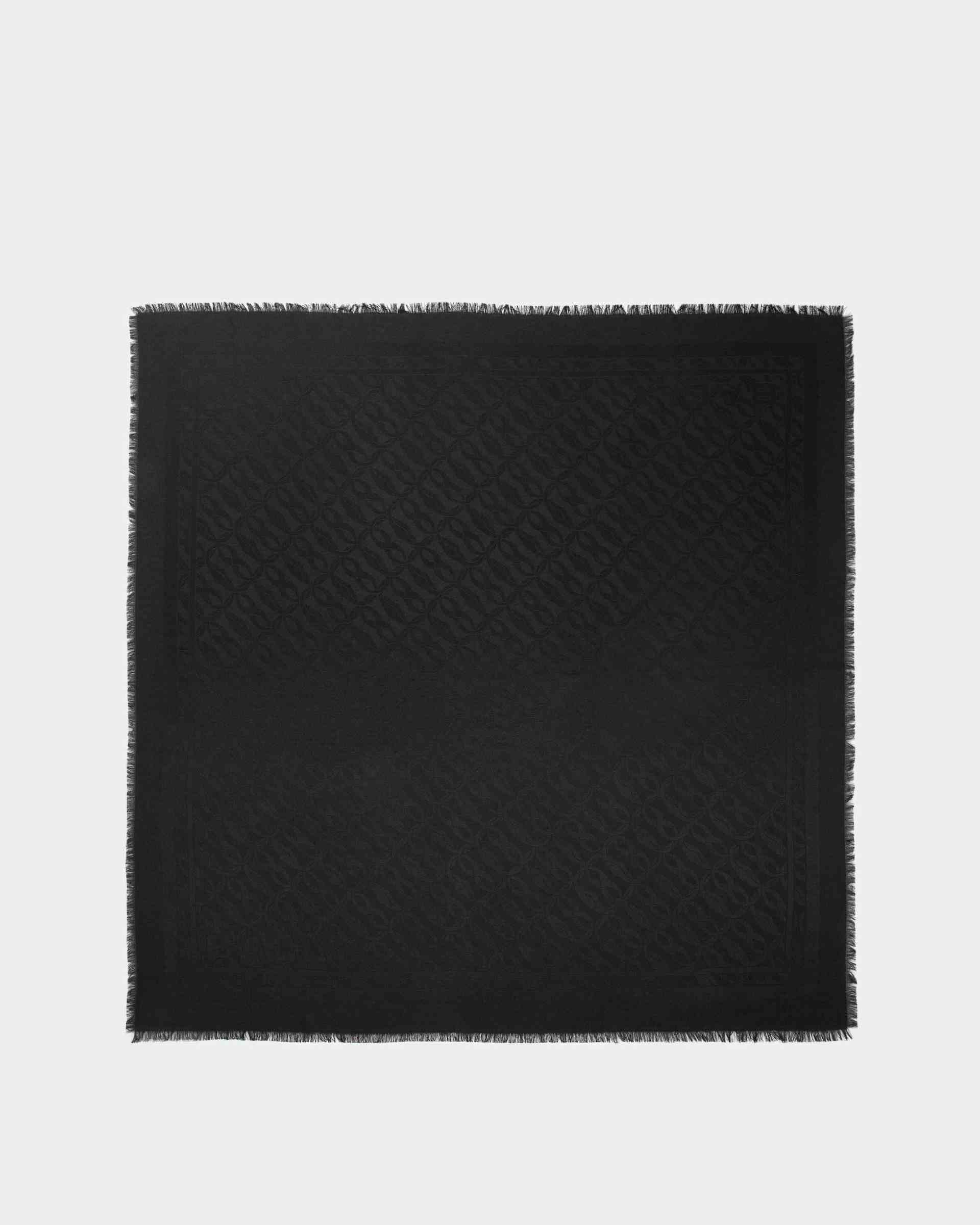 Halstuch mit Emblem-Print Aus schwarzer Seide - Damen - Bally