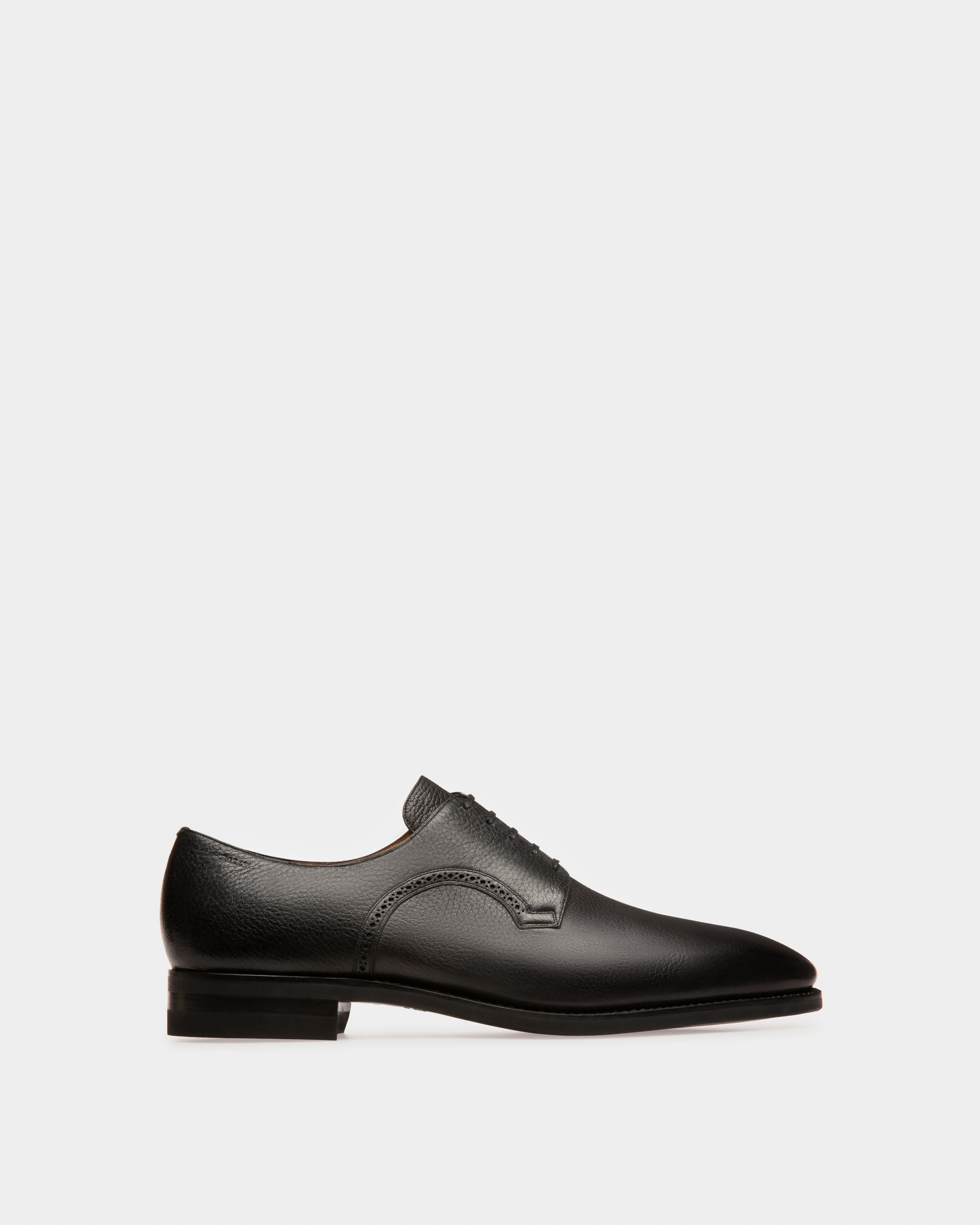 Chaussures Pour Homme En Cuir Noir Verni A La Main - Homme - Bally - 01