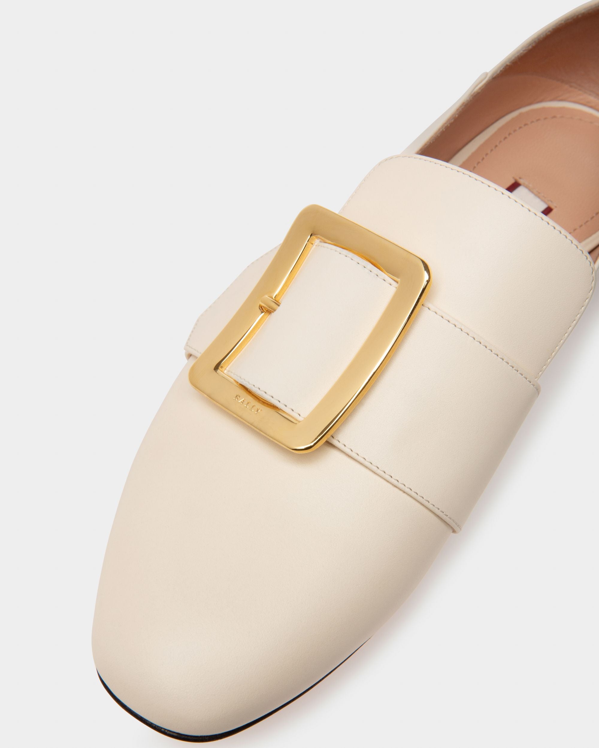 Janelle Slipper Aus Leder In Bone - Damen - Bally - 04